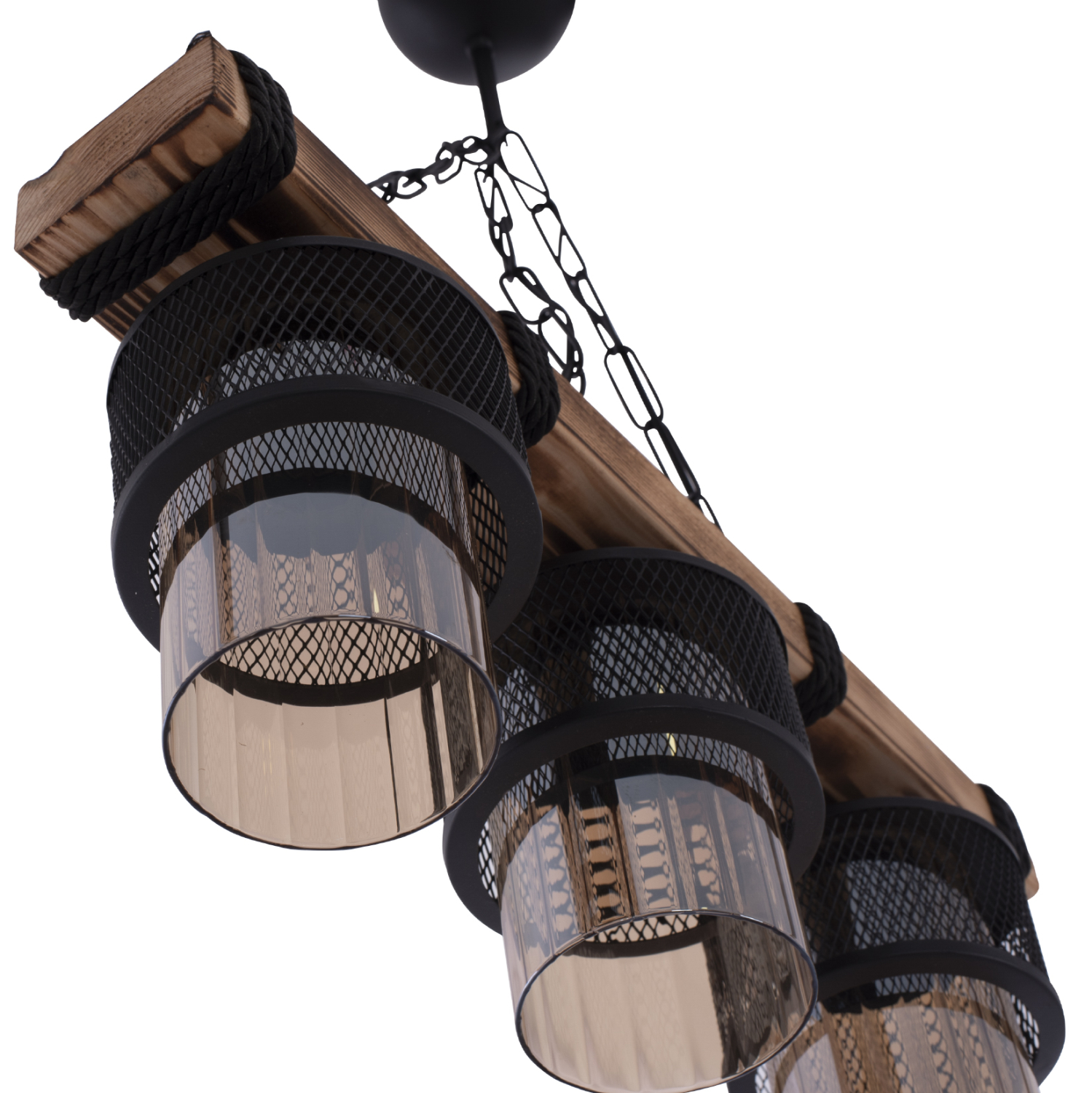 ΦΩΤΙΣΤΙΚΟ ΟΡΟΦΗΣ ΤΡΙΦΩΤΟ ΜΕ ΑΛΥΣΙΔΑ ΞΥΛΟ ΚΑΙ ΜΕΤΑΛΛΙΚΑ ΚΑΠΕΛΑ 50x12x60Y εκ.HM7699.01 - Image 5