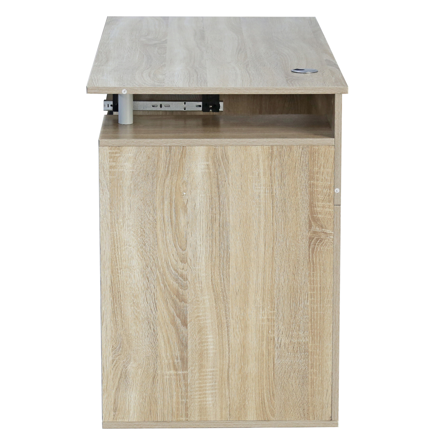 ΓΡΑΦΕΙΟ ΜΕΛΑΜΙΝΗΣ STATUS HM2026.02 SONOMA-ΛΕΥΚΟ 120Χ55Χ76 εκ. - Image 3