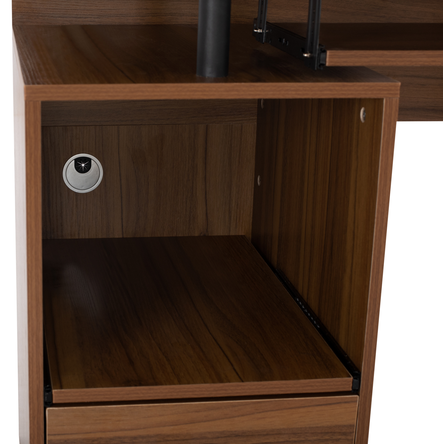 ΓΡΑΦΕΙΟ ΜΕΛΑΜΙΝΗΣ STATUS HM2026.03 WALNUT 120Χ55Χ76 εκ. - Image 6