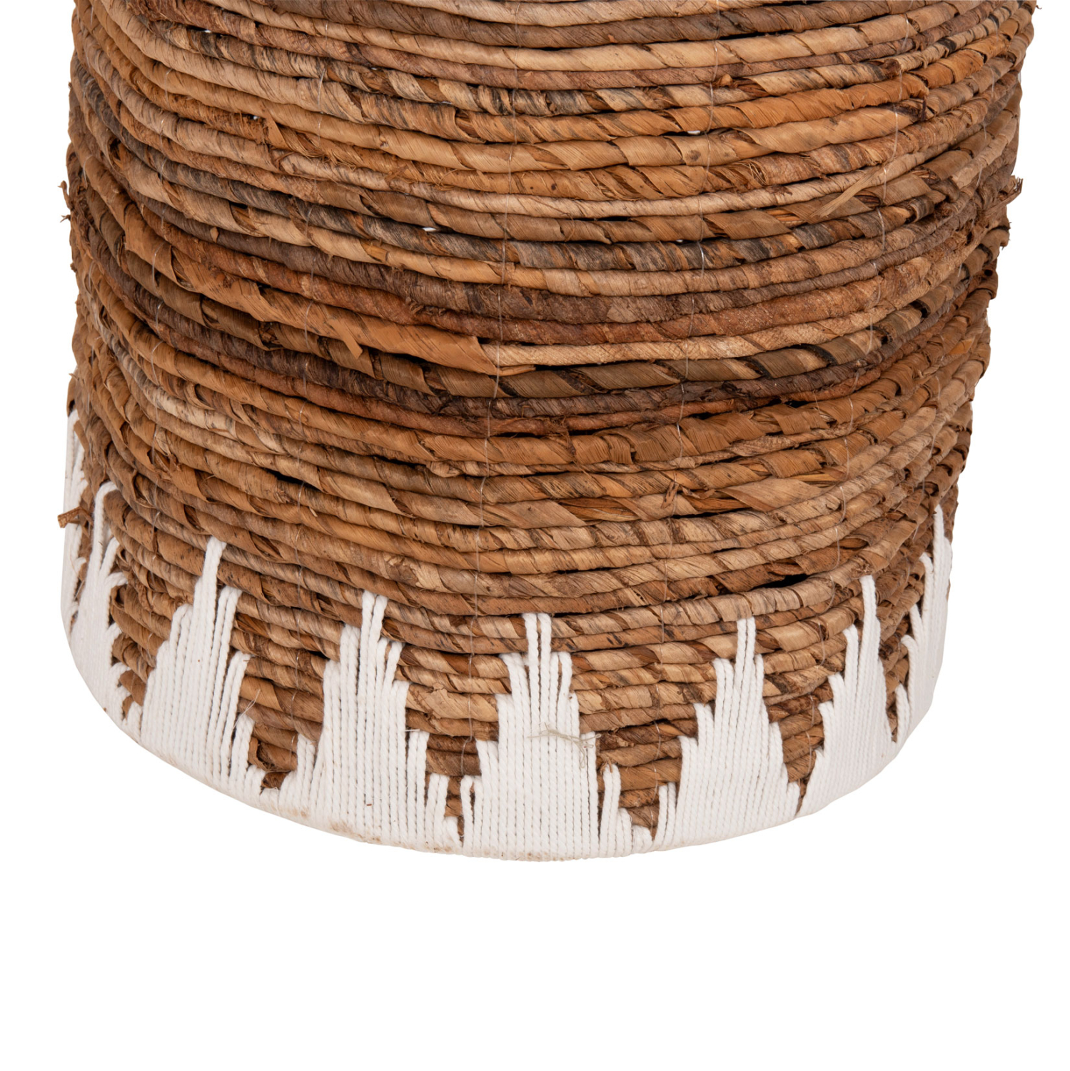 ΚΑΛΑΘΙΑ ΨΑΘΙΝΑ ΣΤΡΟΓΓΥΛΑ ΜΕ ΚΑΠΑΚΙ ΣΕΤ 3τμχ HM4306 ΣΕ ΦΥΣΙΚΟ-ΛΕΥΚΟ Φ42x63Υεκ. - Image 4