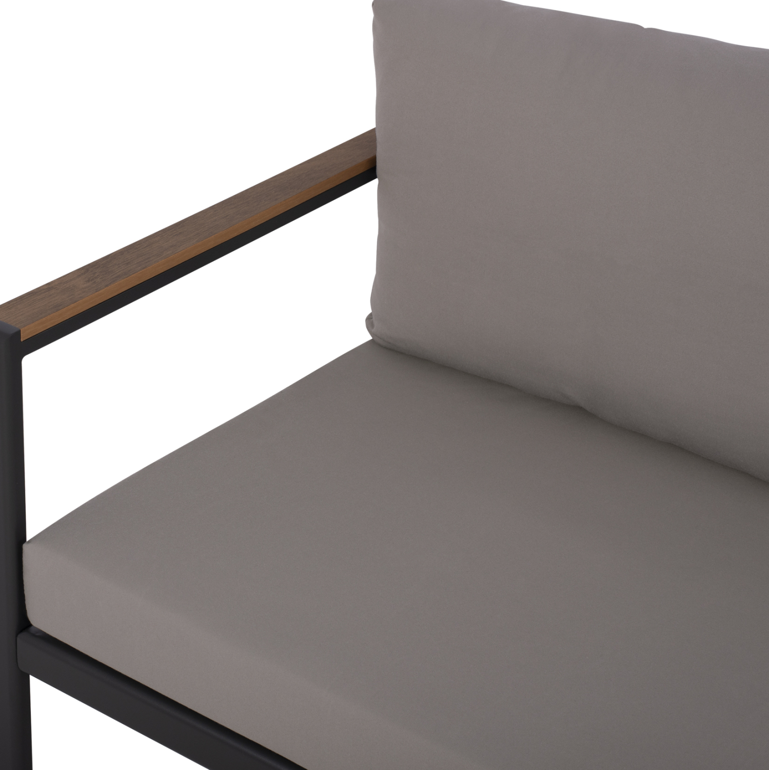 ΚΑΝΑΠΕΣ 2-ΘΕΣΙΟΣ SAFIYA HM5523.02 ΑΛΟΥΜΙΝΙΟ ΑΝΘΡΑΚΙ--ΓΚΡΙ ΜΑΞΙΛΑΡΙΑ 144x70x85Υεκ - Image 5