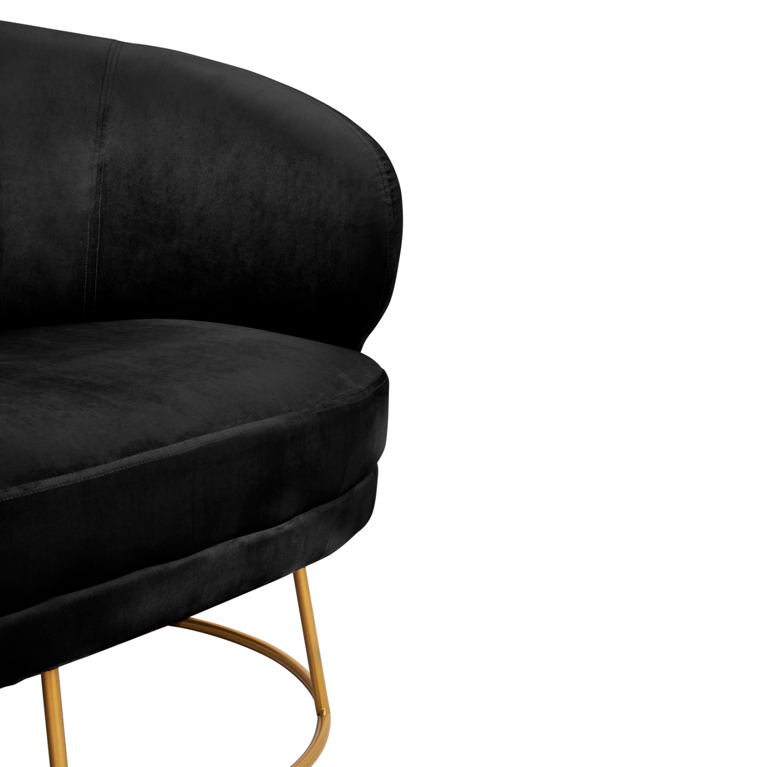 ΚΑΝΑΠΕΣ 2ΘΕΣΙΟΣ ARIEN HM8492.04 ΑΠΟ ΒΕΛΟΥΔΟ ΜΑΥΡΟ ΜΕ ΧΡΥΣΗ ΒΑΣΗ 125Χ80Χ84Υ εκ. - Image 5