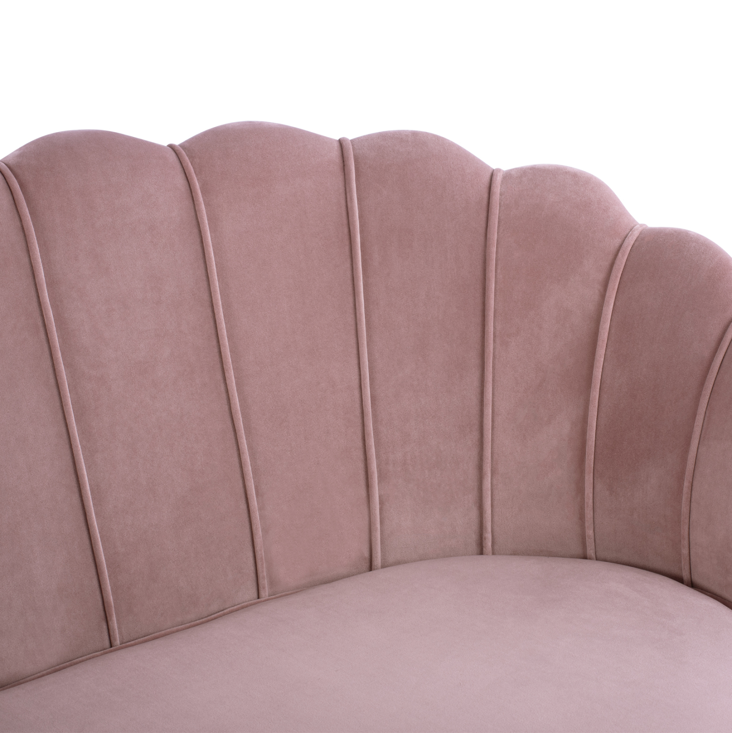 ΚΑΝΑΠΕΣ 2ΘΕΣΙΟΣ COQUILLE HM8627.02 ΑΠΟ ΒΕΛΟΥΔΟ ΣΑΠΙΟ ΜΗΛΟ & ΧΡΥΣΑ ΠΟΔΙΑ 130x81x86εκ. - Image 5