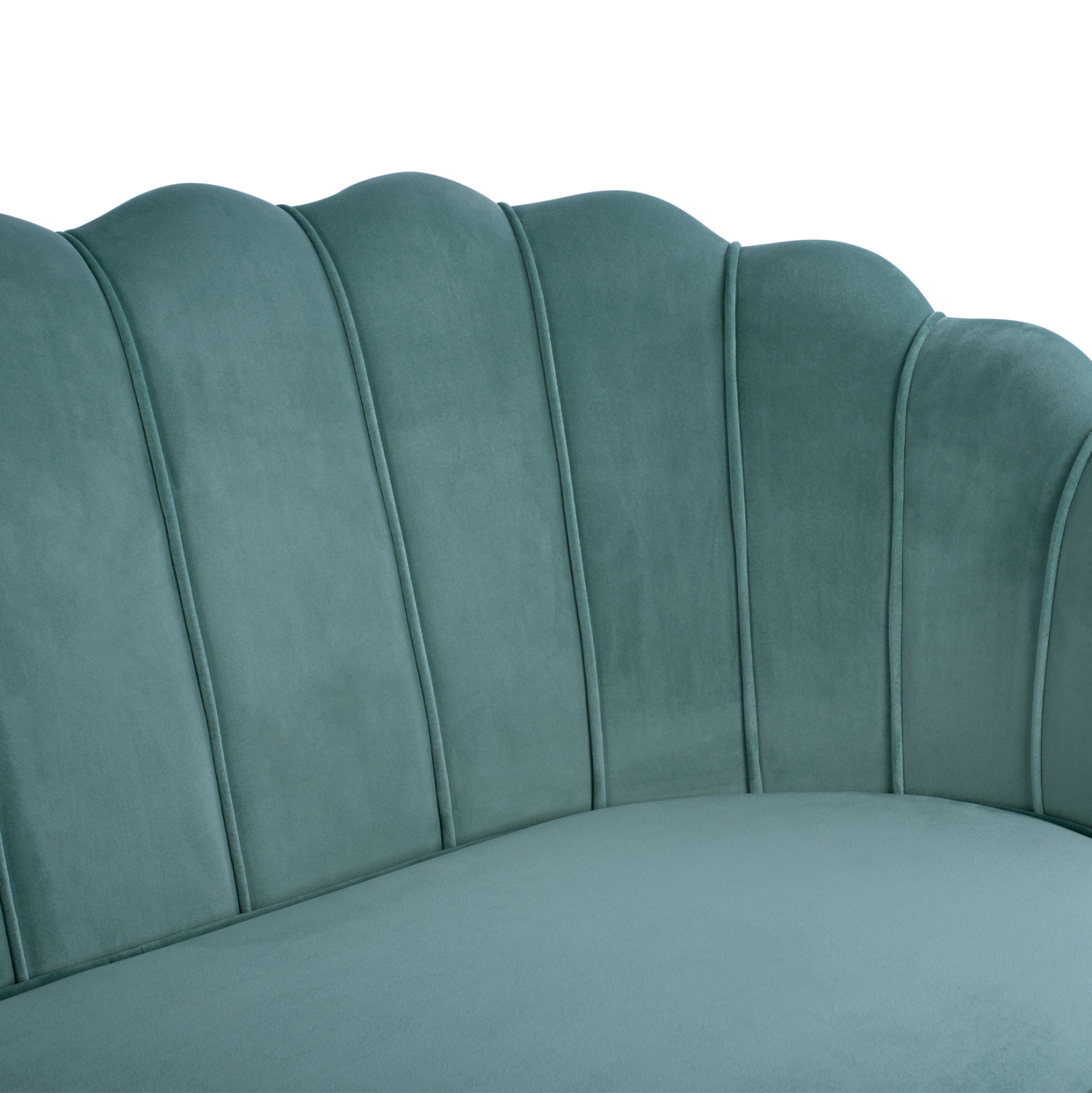 ΚΑΝΑΠΕΣ 2ΘΕΣΙΟΣ COQUILLE HM8627.07 ΑΠΟ ΦΥΣΤΙΚΙ ΒΕΛΟΥΔΟ ΜΕ ΧΡΥΣΑ ΠΟΔΙΑ 130x81x86Υ εκ. - Image 4