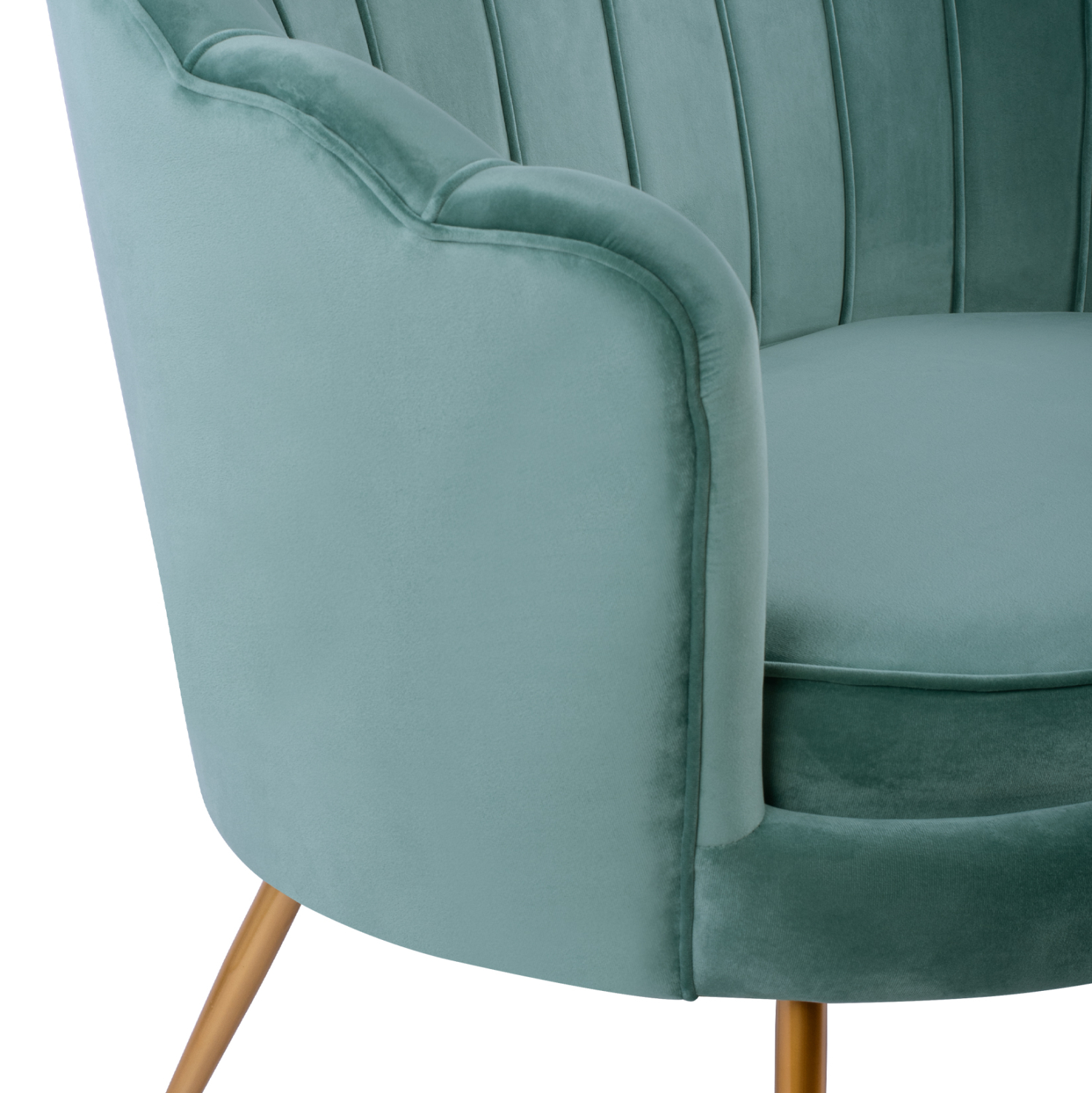 ΚΑΝΑΠΕΣ 2ΘΕΣΙΟΣ COQUILLE HM8627.07 ΑΠΟ ΦΥΣΤΙΚΙ ΒΕΛΟΥΔΟ ΜΕ ΧΡΥΣΑ ΠΟΔΙΑ 130x81x86Υ εκ. - Image 6