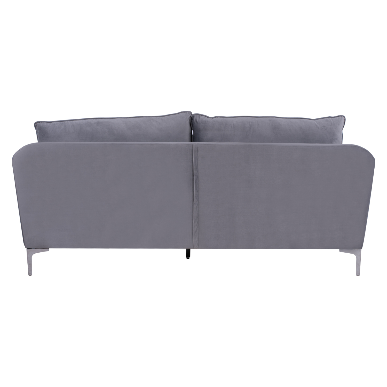 ΚΑΝΑΠΕΣ KAREN 3ΘΕΣΙΟΣ ΓΚΡΙ ΒΕΛΟΥΔΟ & ΜΕΤΑΛΛΙΚΑ ΠΟΔΙΑ ΧΡΩΜΙΟΥ HM3136.31 208x81x95 εκ. - Image 4