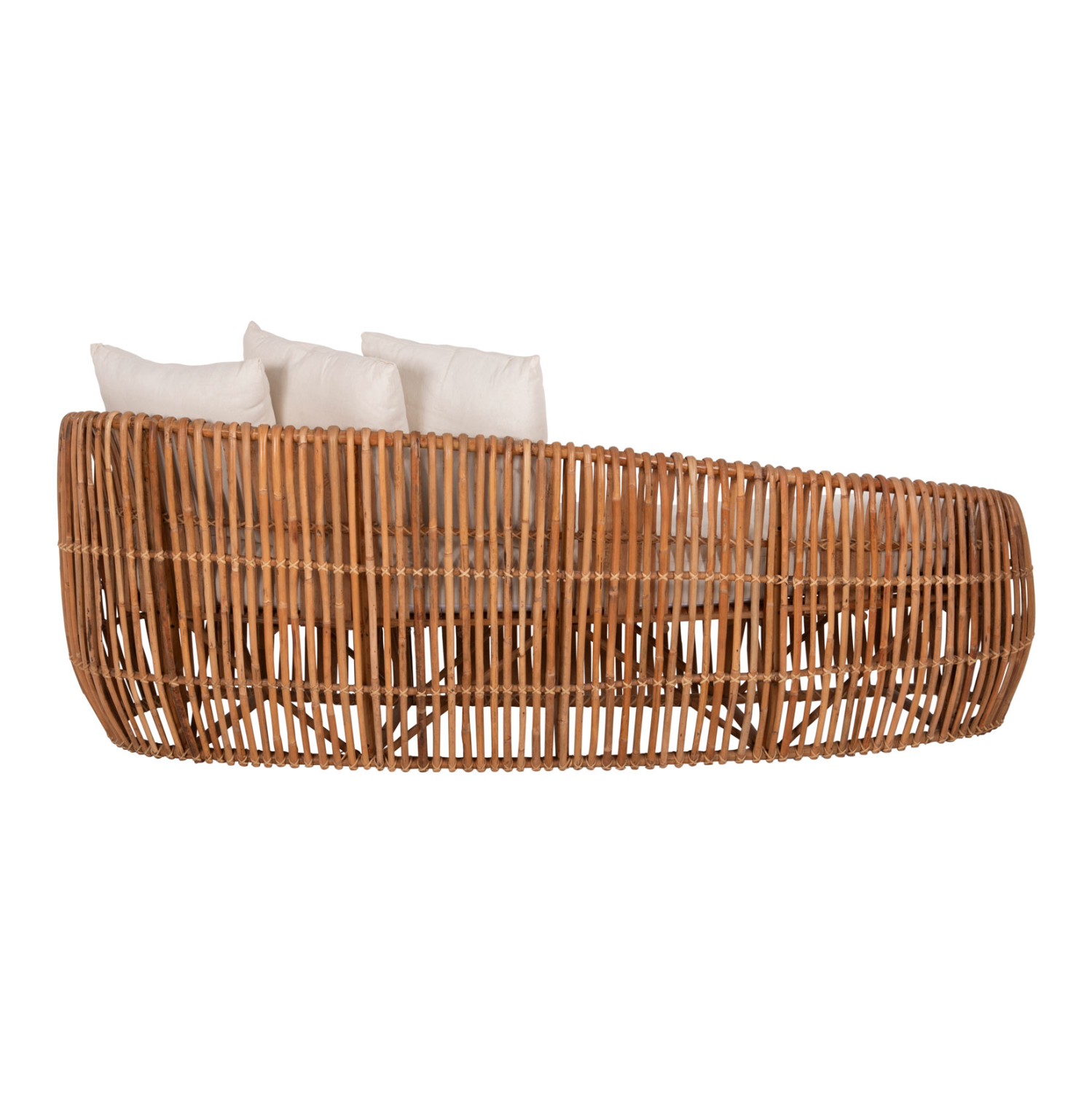 ΚΑΝΑΠΕΣ-ΑΝΑΚΛΙΝΤΡΟ LANTRY HM5991 ΦΥΣΙΚΟ RATTAN- ΛΕΥΚΑ ΜΑΞΙΛΑΡΙΑ 215x60x78Yεκ. - Image 5