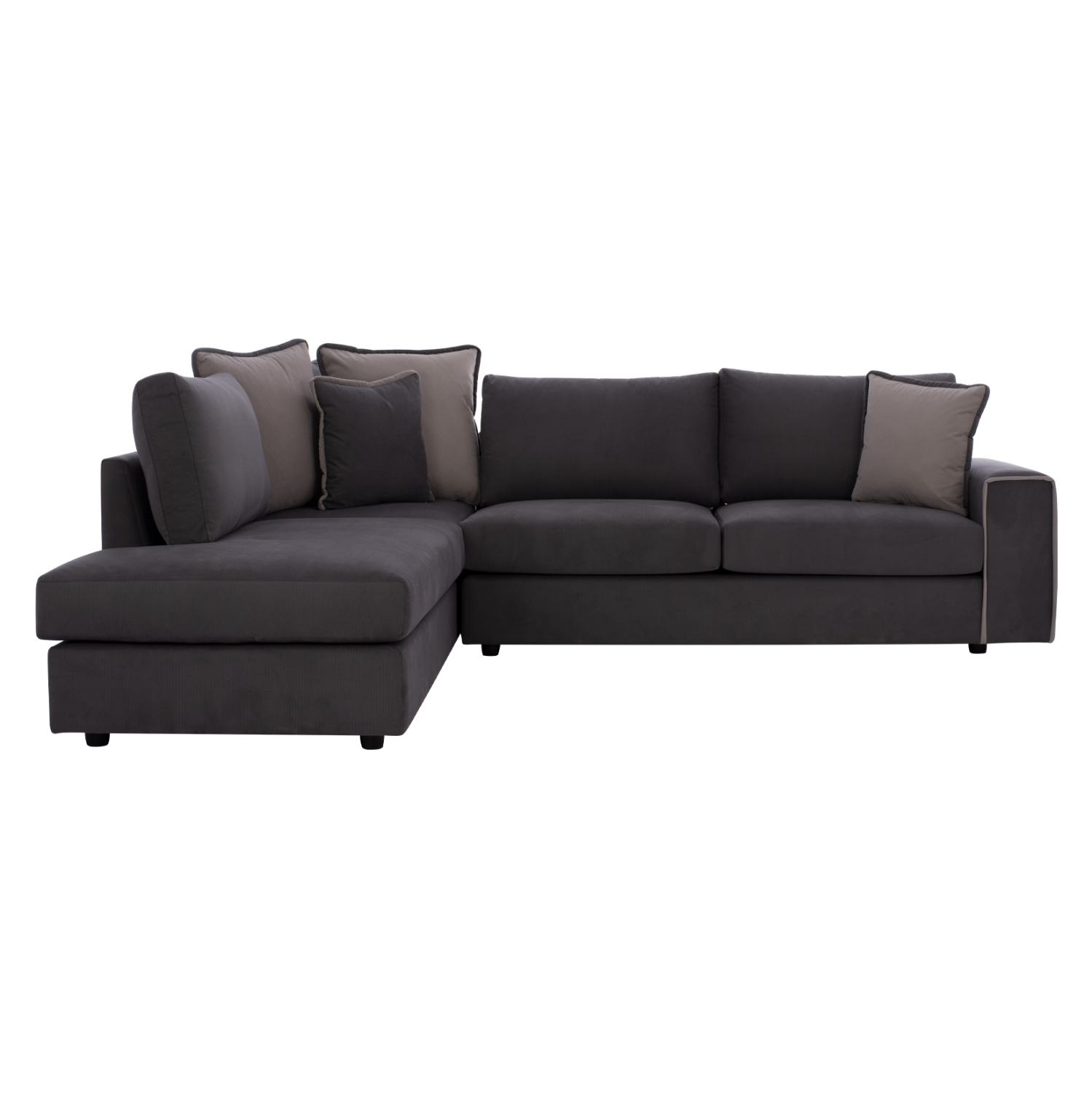 ΚΑΝΑΠΕΣ ΑΡΙΣΤΕΡΗ ΓΩΝΙΑ HOME ΥΦΑΣΜΑ ΑΛΕΚΙΑΣΤΟ ΓΚΡΙ 270x225x90Υεκ. HM3255.01L - Image 3