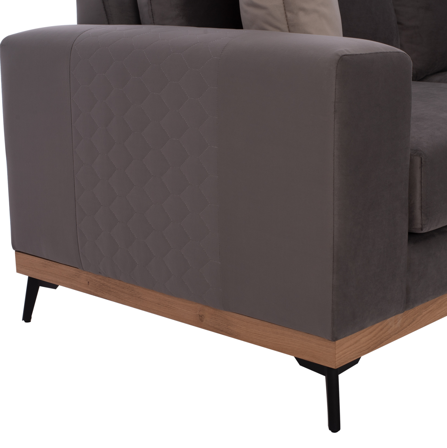 ΚΑΝΑΠΕΣ ΔΕΞΙΑ ΓΩΝΙΑ MESINA ΥΦΑΣΜΑ ΑΛΕΚΙΑΣΤΟ ΓΚΡΙ 290Χ240Χ94Υεκ. HM3253.01R - Image 7