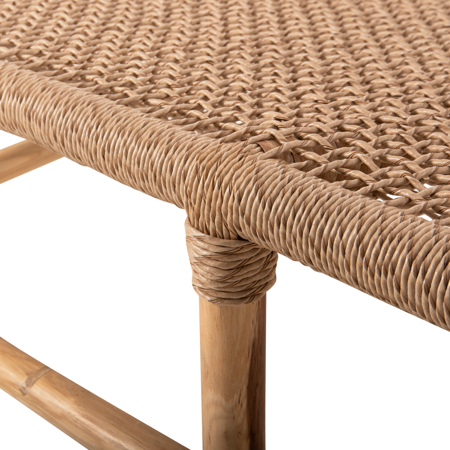 ΚΑΝΑΠΕΣ ΕΞΩΤ.ΧΩΡΟΥ 2-ΘΕΣΙΟΣ LONDER HM5984 ΞΥΛΟ ΤΕΑΚ ΚΑΙ ΣΥΝΘΕΤΙΚΟ RATTAN TWISTED 120x75x78Y - Image 6