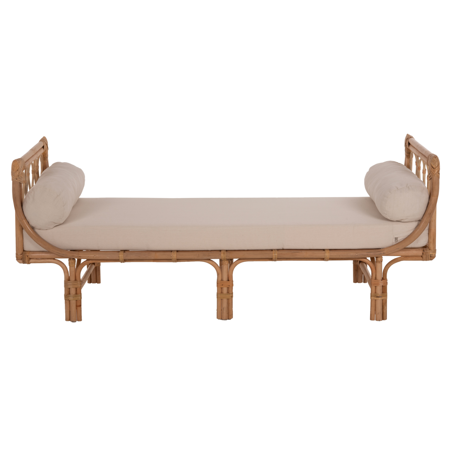 ΚΑΝΑΠΕΣ ΕΞΩΤΕΡΙΚΟΥ ΧΩΡΟΥ CHARMELLA HM9659 ΦΥΣΙΚΟ RATTAN-ΜΠΕΖ ΜΑΞΙΛΑΡΙΑ 187x69x76Yεκ. - Image 3