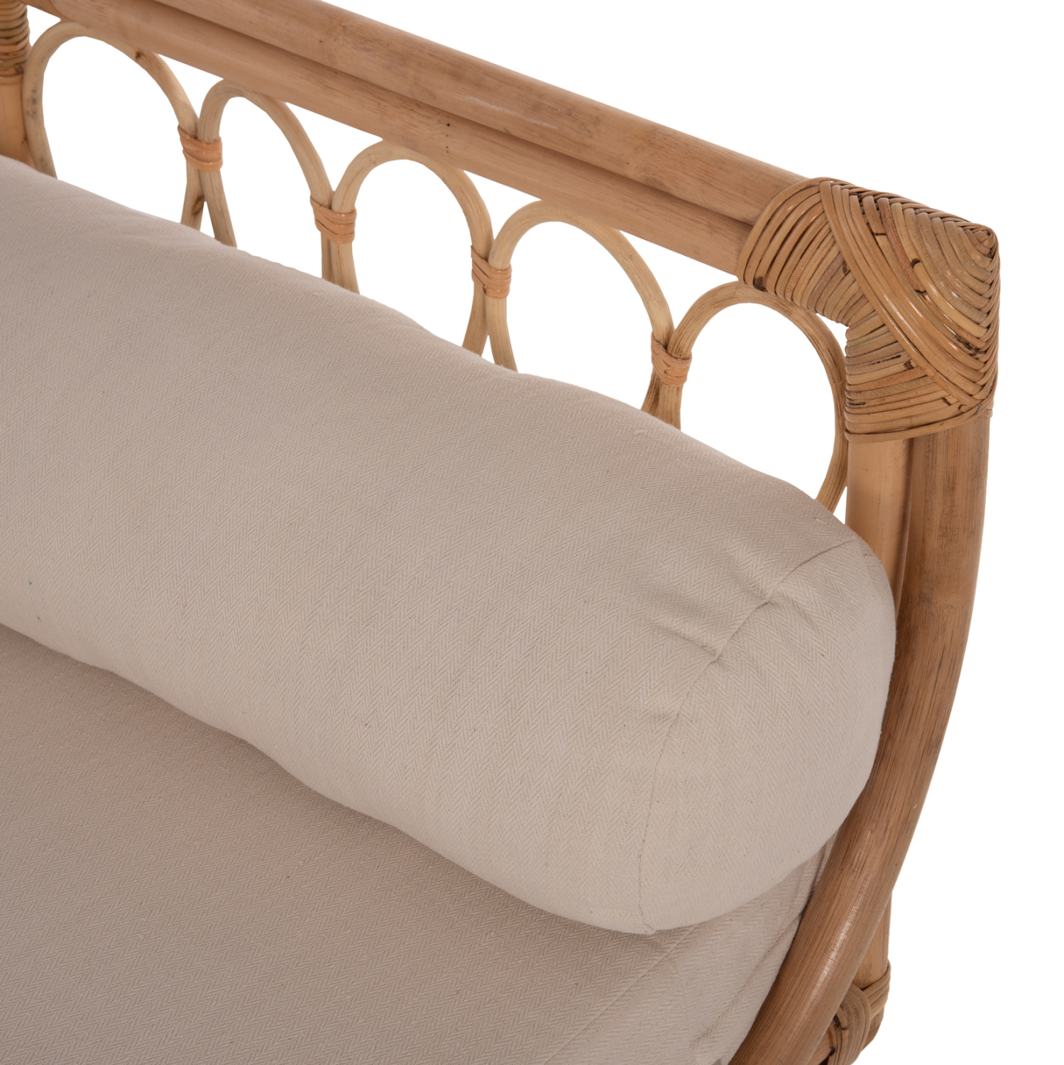 ΚΑΝΑΠΕΣ ΕΞΩΤΕΡΙΚΟΥ ΧΩΡΟΥ CHARMELLA HM9659 ΦΥΣΙΚΟ RATTAN-ΜΠΕΖ ΜΑΞΙΛΑΡΙΑ 187x69x76Yεκ. - Image 5