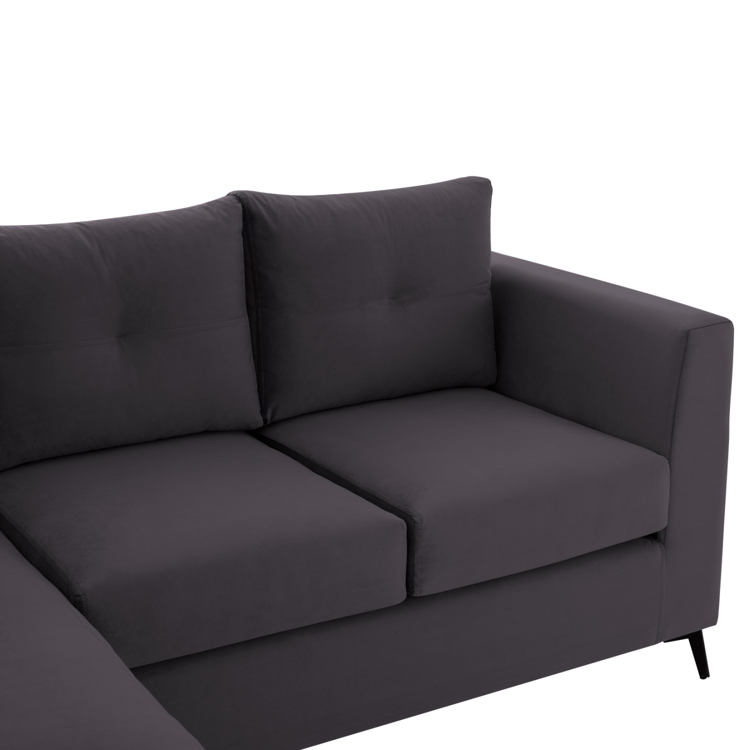 ΚΑΝΑΠΕΣ ΓΩΝΙΑ ΑΝΑΣΤΡΕΨΙΜΗ PONZA ΥΦΑΣΜΑ ΑΛΕΚΙΑΣΤΟ ΓΚΡΙ 200x140x88Υεκ. HM3251.01 - Image 4