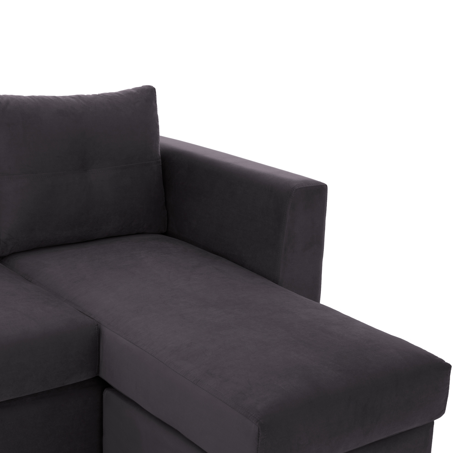 ΚΑΝΑΠΕΣ ΓΩΝΙΑ ΑΝΑΣΤΡΕΨΙΜΗ PONZA ΥΦΑΣΜΑ ΑΛΕΚΙΑΣΤΟ ΓΚΡΙ 200x140x88Υεκ. HM3251.01 - Image 5