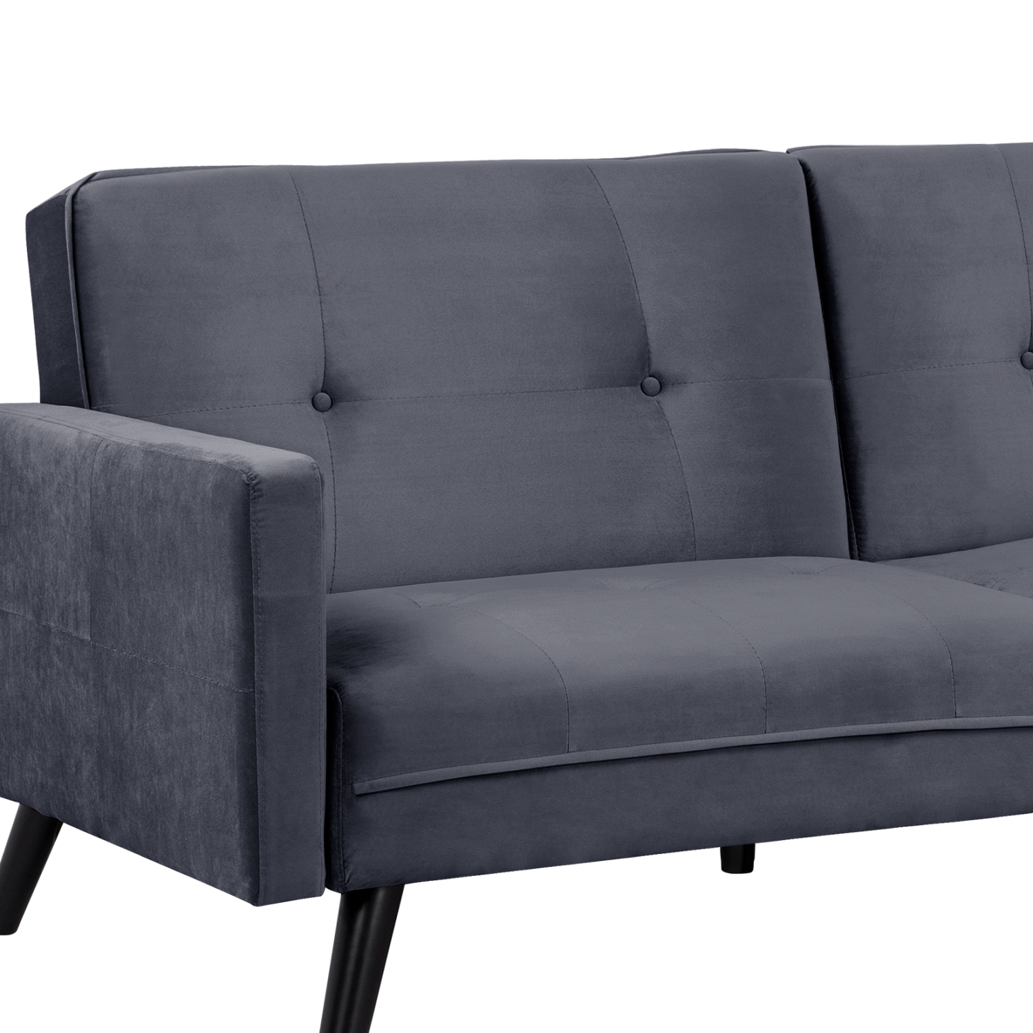 ΚΑΝΑΠΕΣ ΓΩΝΙΑ ΚΡΕΒΑΤΙ HM3151.01 LIVIA ΒΕΛΟΥΔΟ ΓΚΡΙ ΜΕ ΥΠΟΠΟΔΙΟ 211X158X83Y εκ. - Image 6