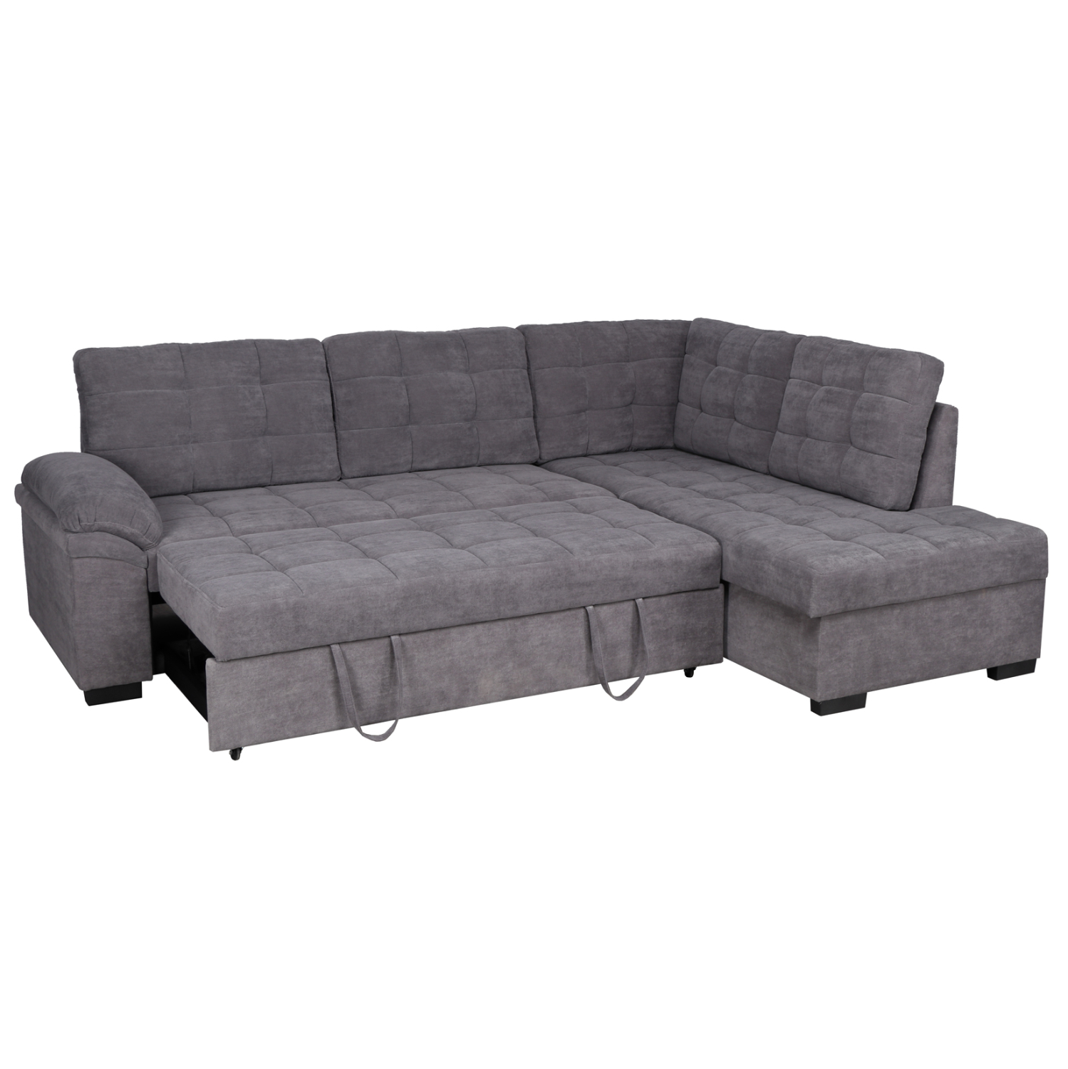 ΚΑΝΑΠΕΣ ΚΡΕΒΑΤΙ JADE ΔΕΞΙΑ ΓΩΝΙΑ ΣΕ ΣΚΟΥΡΟ ΓΚΡΙ ΧΡΩΜΑ HM3144.02R 252x159x84Υ εκ. - Image 3