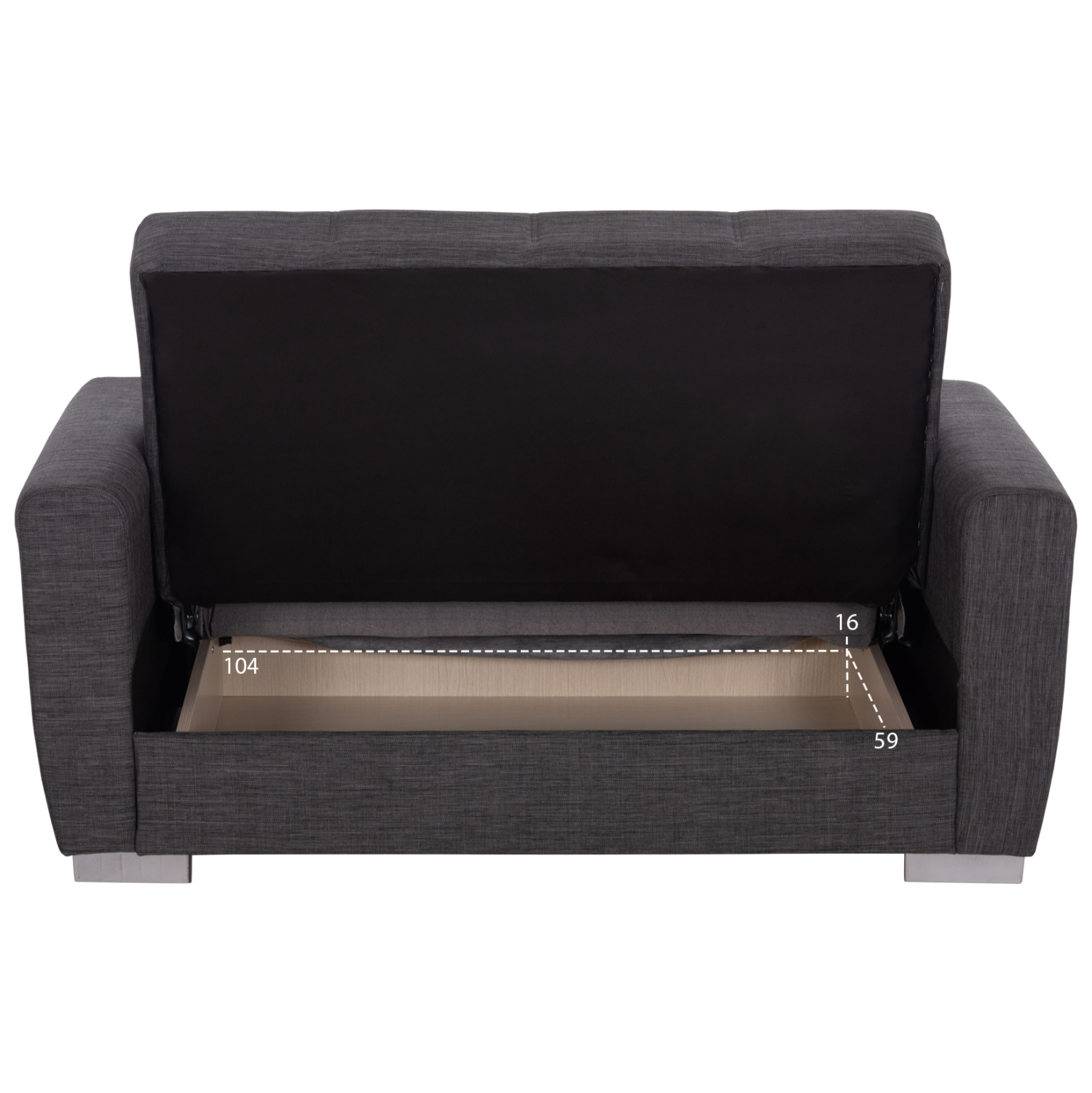 ΚΑΝΑΠΕΣ ΚΡΕΒΑΤΙ POLYA ΔΙΘΕΣΙΟΣ ΓΚΡΙ HM3241.03 153x87x77Υεκ. - Image 4