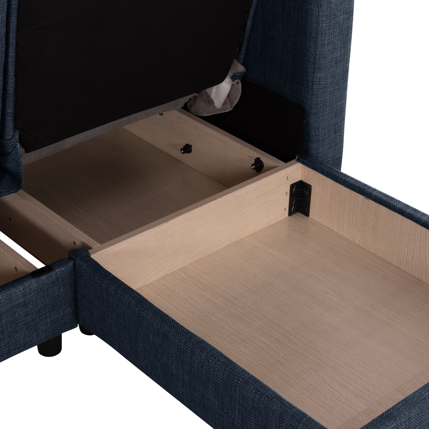 ΚΑΝΑΠΕΣ ΚΡΕΒΑΤΙ GHUFRAN ΓΩΝΙΑ ΑΝΑΣΤΡΕΨΙΜΗ ΜΠΛΕ HM3244.07 ΜΕ ΑΠΟΘΗΚΕΤΙΚΟ ΧΩΡΟ 202x140x78Yεκ. - Image 9