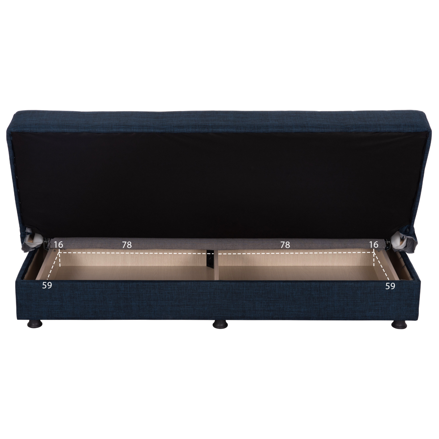 ΚΑΝΑΠΕΣ ΚΡΕΒΑΤΙ ANDRI ΤΡΙΘΕΣΙΟΣ ΜΠΛΕ HM3239.07 180x83x74Y εκ. - Image 4