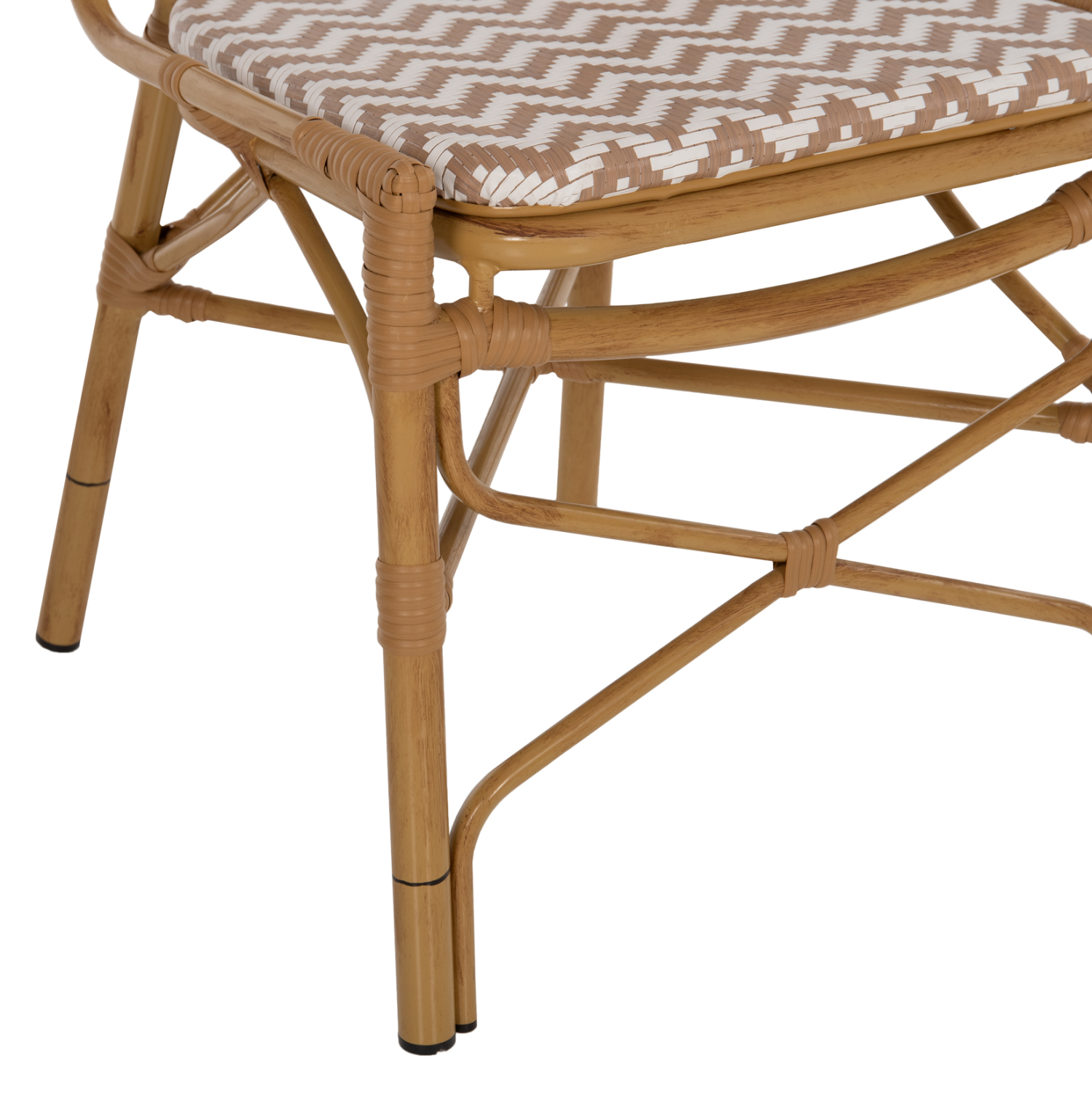 ΚΑΡΕΚΛΑ ΑΛΟΥΜΙΝΙΟΥ BAMBOO LOOK ΦΥΣΙΚΟ - ΛΕΥΚΟ HM5927.03 46x56x95Yεκ. - Image 8