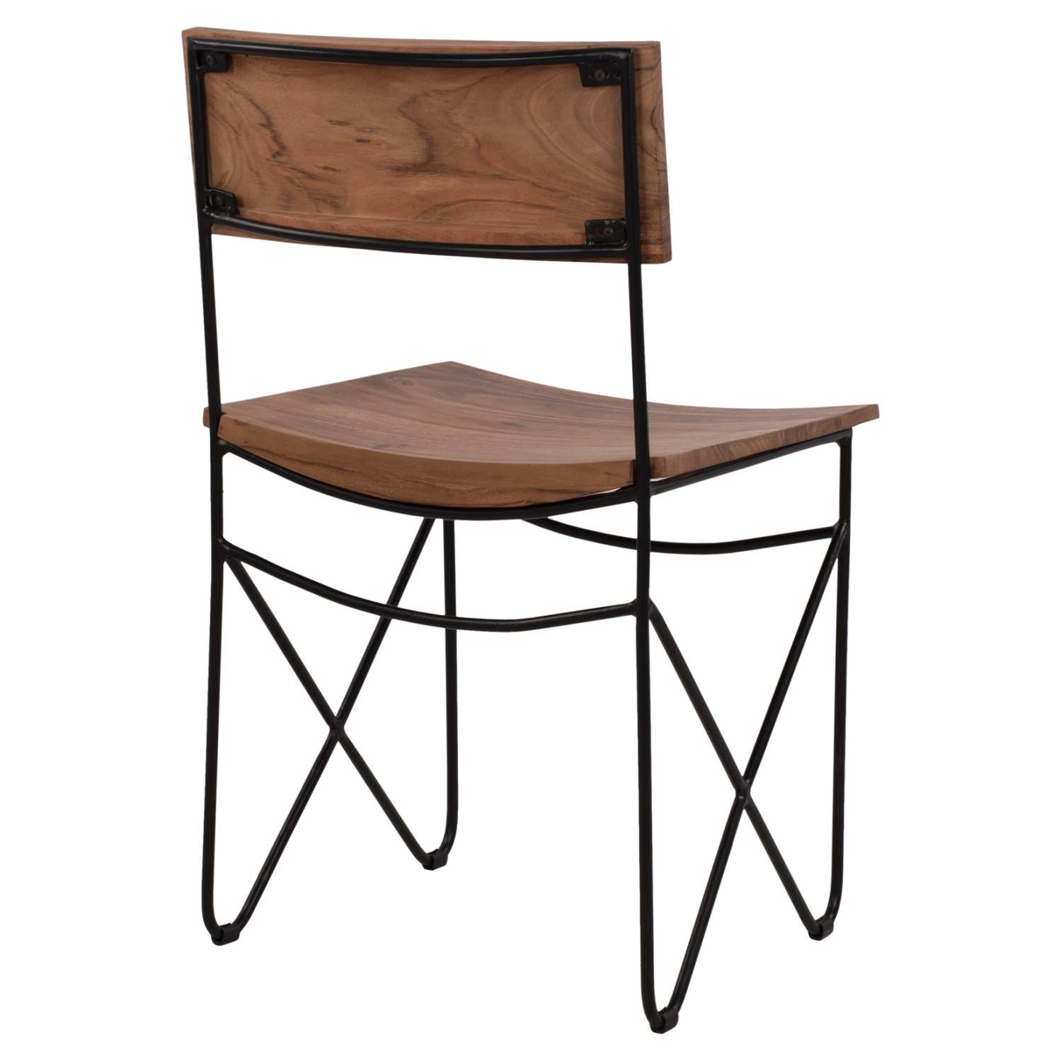 ΚΑΡΕΚΛΑ ΑΠΟ ΜΑΣΙΦ ΞΥΛΟ ΑΚΑΚΙΑΣ KAI ΜΕΤΑΛΛΟ ΦΥΣΙΚΟ 46x51x84Υεκ.HM8180.11 - Image 4