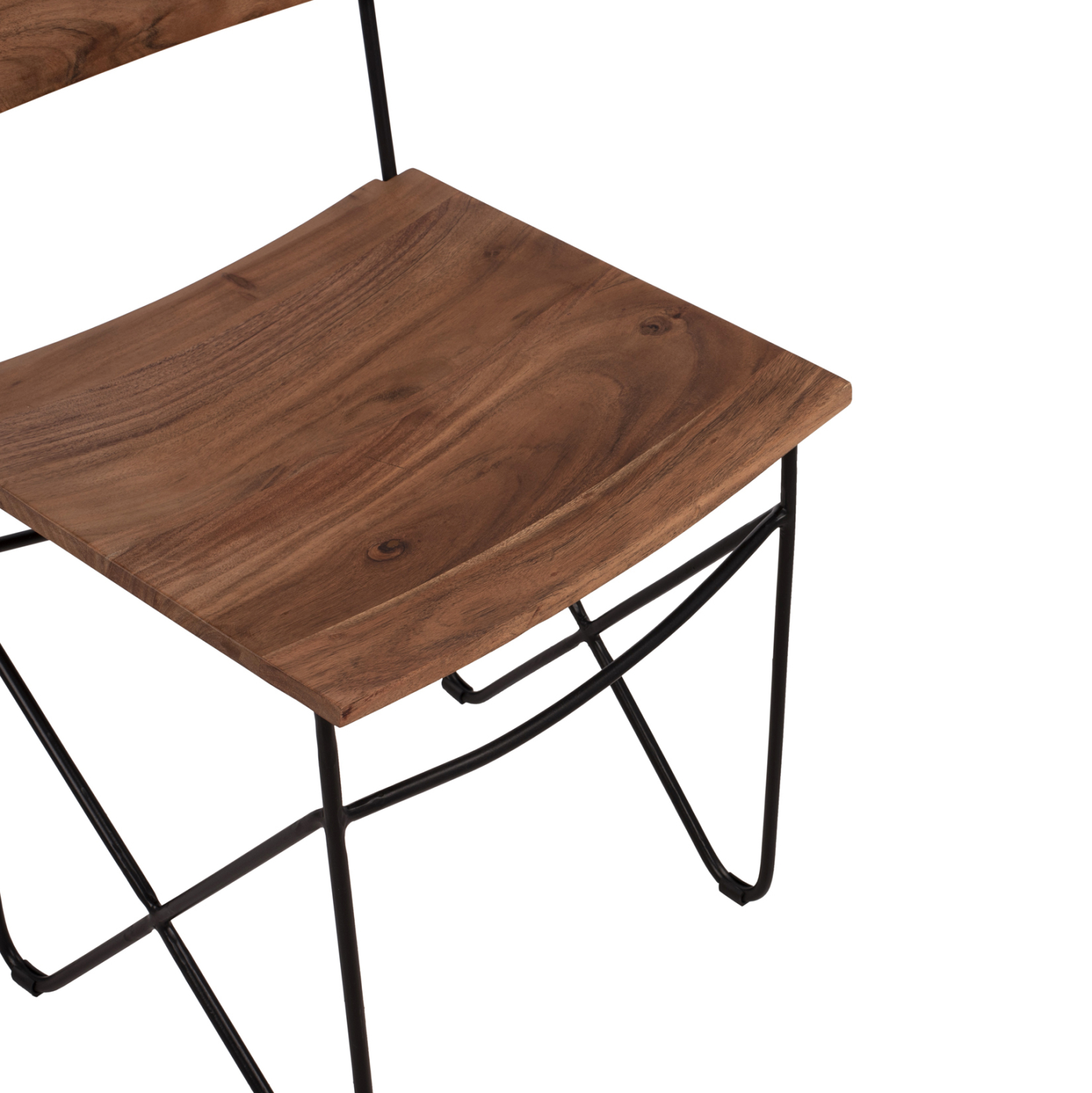 ΚΑΡΕΚΛΑ ΑΠΟ ΜΑΣΙΦ ΞΥΛΟ ΑΚΑΚΙΑΣ KAI ΜΕΤΑΛΛΟ ΦΥΣΙΚΟ 46x51x84Υεκ.HM8180.11 - Image 7