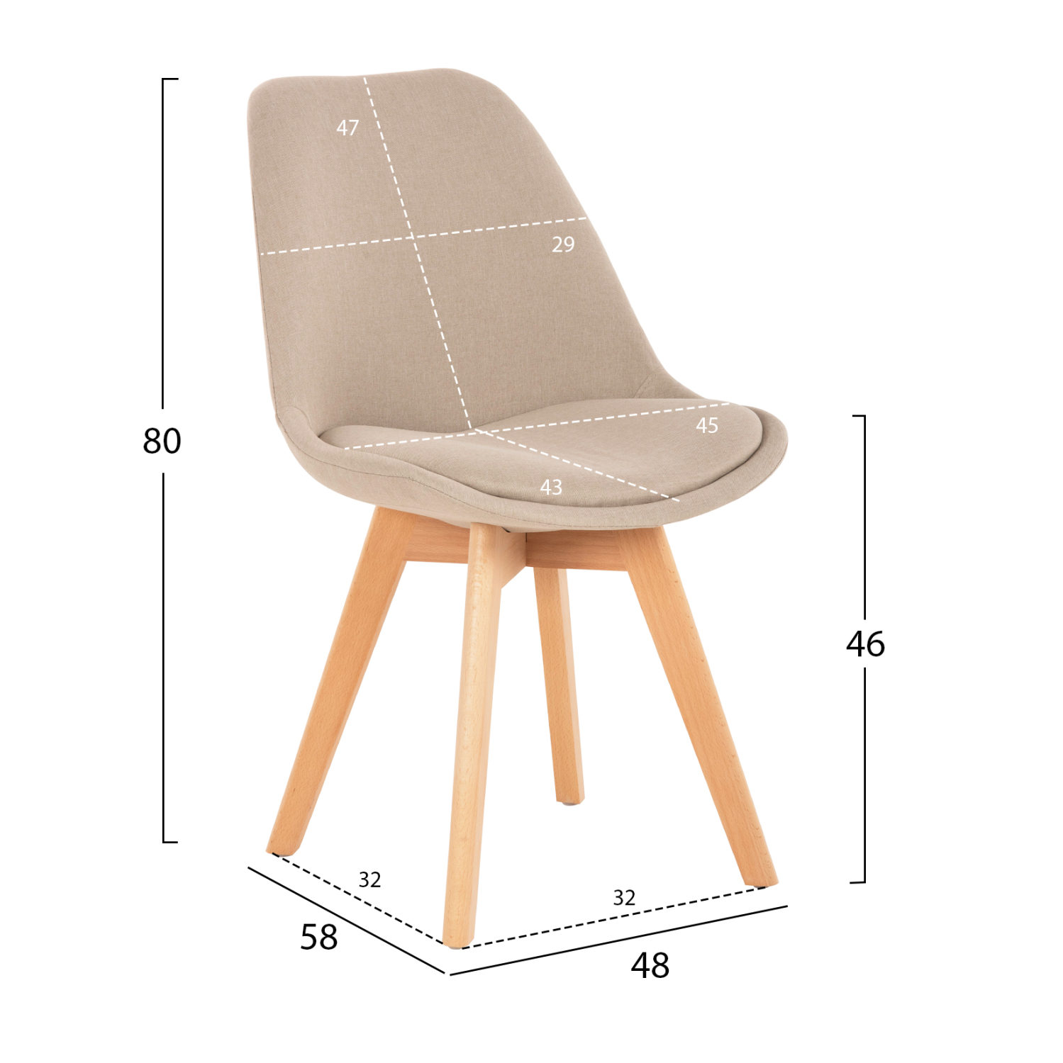 ΚΑΡΕΚΛΑ VEGAS HM0033.54 ΠΟΔΙΑ ΟΞΙΑΣ- ΥΦΑΣΜΑ ΜΠΕΖ 48Χ58Χ80Υεκ. - Image 2