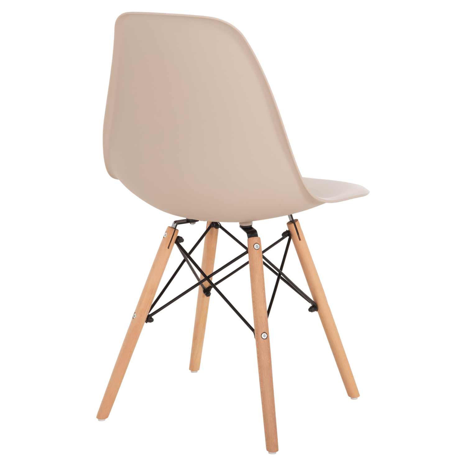 ΚΑΡΕΚΛΑ TWIST HM8460.25 ΜΕ ΞΥΛΙΝΑ ΠΟΔΙΑ ΚΑΙ ΚΑΘΙΣΜΑ PP-ΚΑΠΟΥΤΣΙΝΟ 46x50x82Υεκ. - Image 4