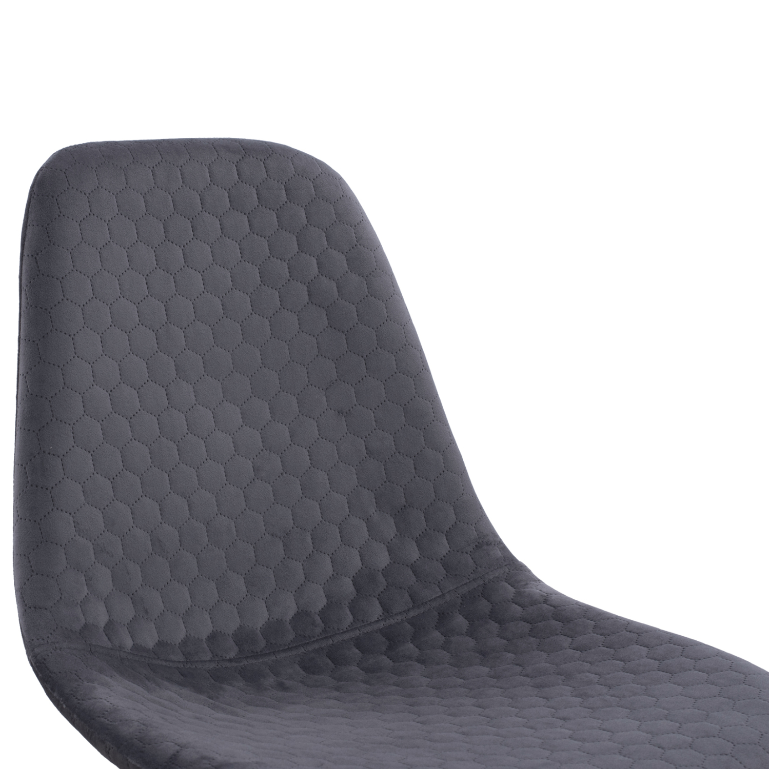 ΚΑΡΕΚΛΑ LUCILLE HM8552.01 ΑΠΟ ΒΕΛΟΥΔΟ ΓΚΡΙ ΜΕ ΜΕΤΑΛΛΙΚΟ ΣΚΕΛΕΤΟ 45X56X81Υ εκ. - Image 6