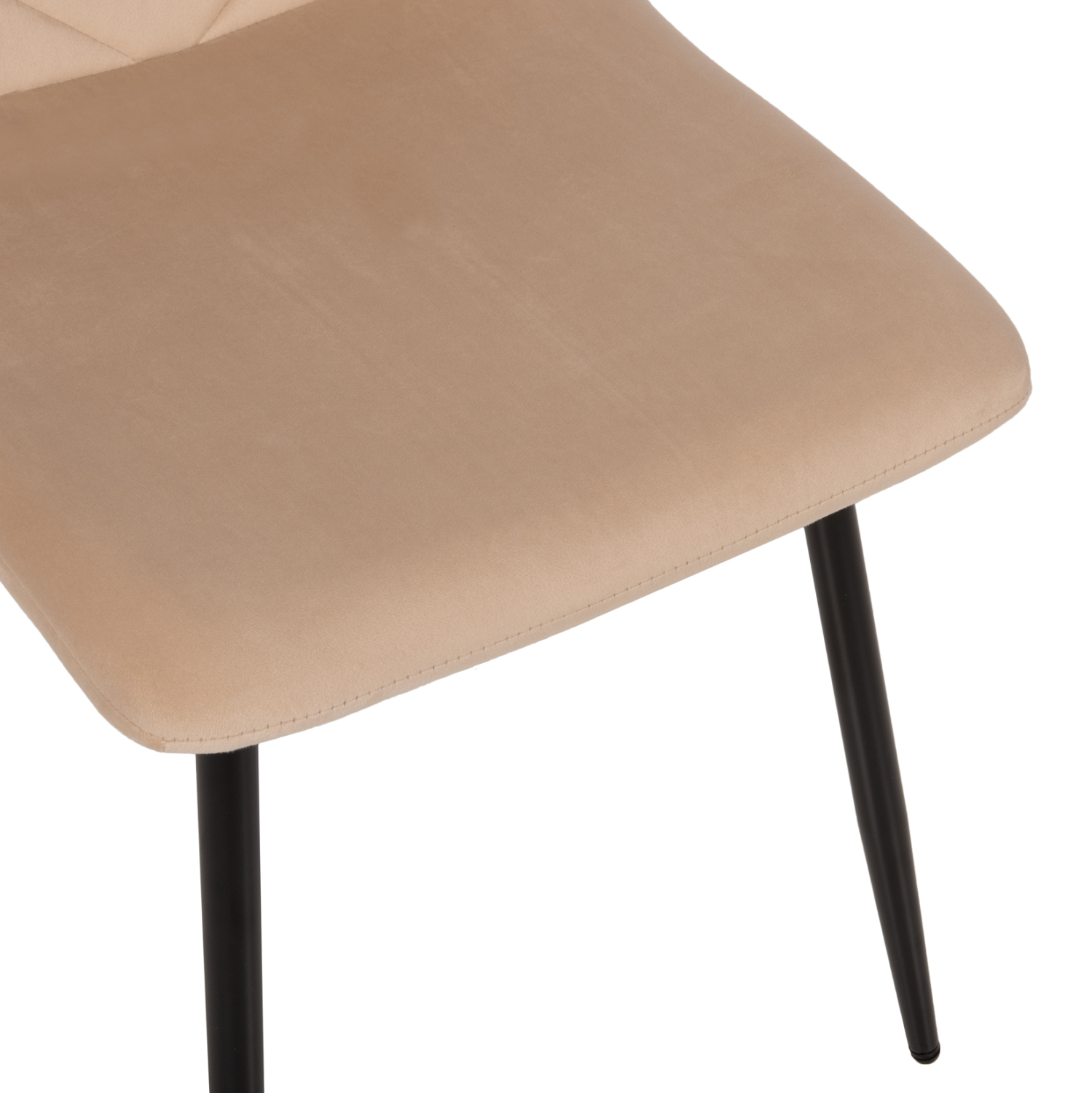 ΚΑΡΕΚΛΑ LATRELL HM8587.05 ΒΕΛΟΥΔΟ ΕΚΡΟΥ ΜΕ ΜΑΥΡΑ ΜΕΤΑΛΛΙΚΑ ΠΟΔΙΑ 43x54x88Υεκ. - Image 7