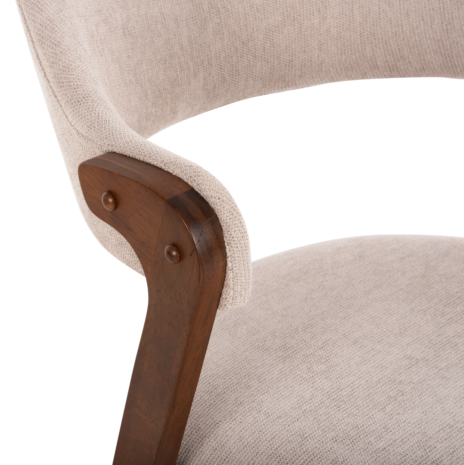 ΚΑΡΕΚΛΑ RIDER HM9734.02 RUBBERWOOD ΣΕ ΚΑΡΥΔΙ-ΥΦΑΣΜΑ ΕΚΡΟΥ 59x59x83Yεκ. - Image 7