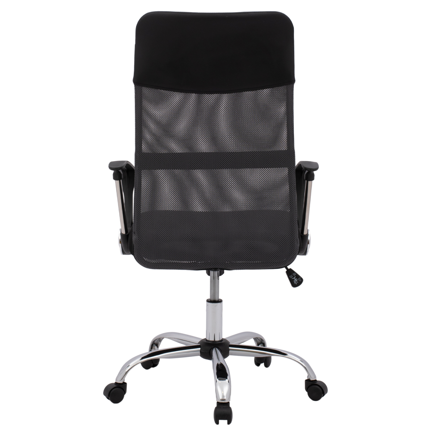 ΚΑΡΕΚΛΑ ΓΡΑΦΕΙΟΥ CABLE HM1000.10 ΜΑΥΡΟ ΓΚΡΙ MESH ΠΟΔΙ ΧΡΩΜΙΟΥ 61x58x118 εκ. - Image 5