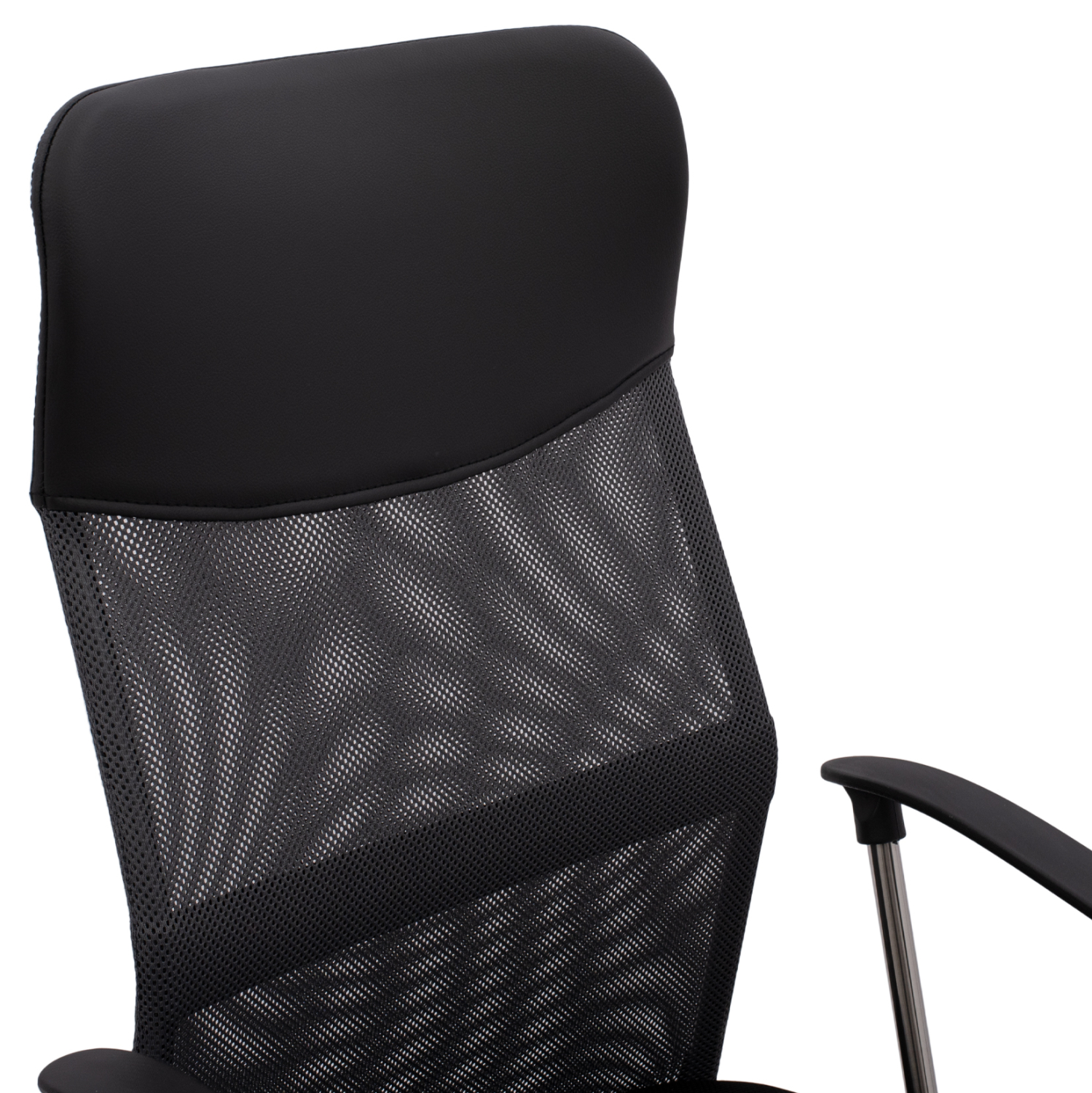 ΚΑΡΕΚΛΑ ΓΡΑΦΕΙΟΥ CABLE HM1000.10 ΜΑΥΡΟ ΓΚΡΙ MESH ΠΟΔΙ ΧΡΩΜΙΟΥ 61x58x118 εκ. - Image 6