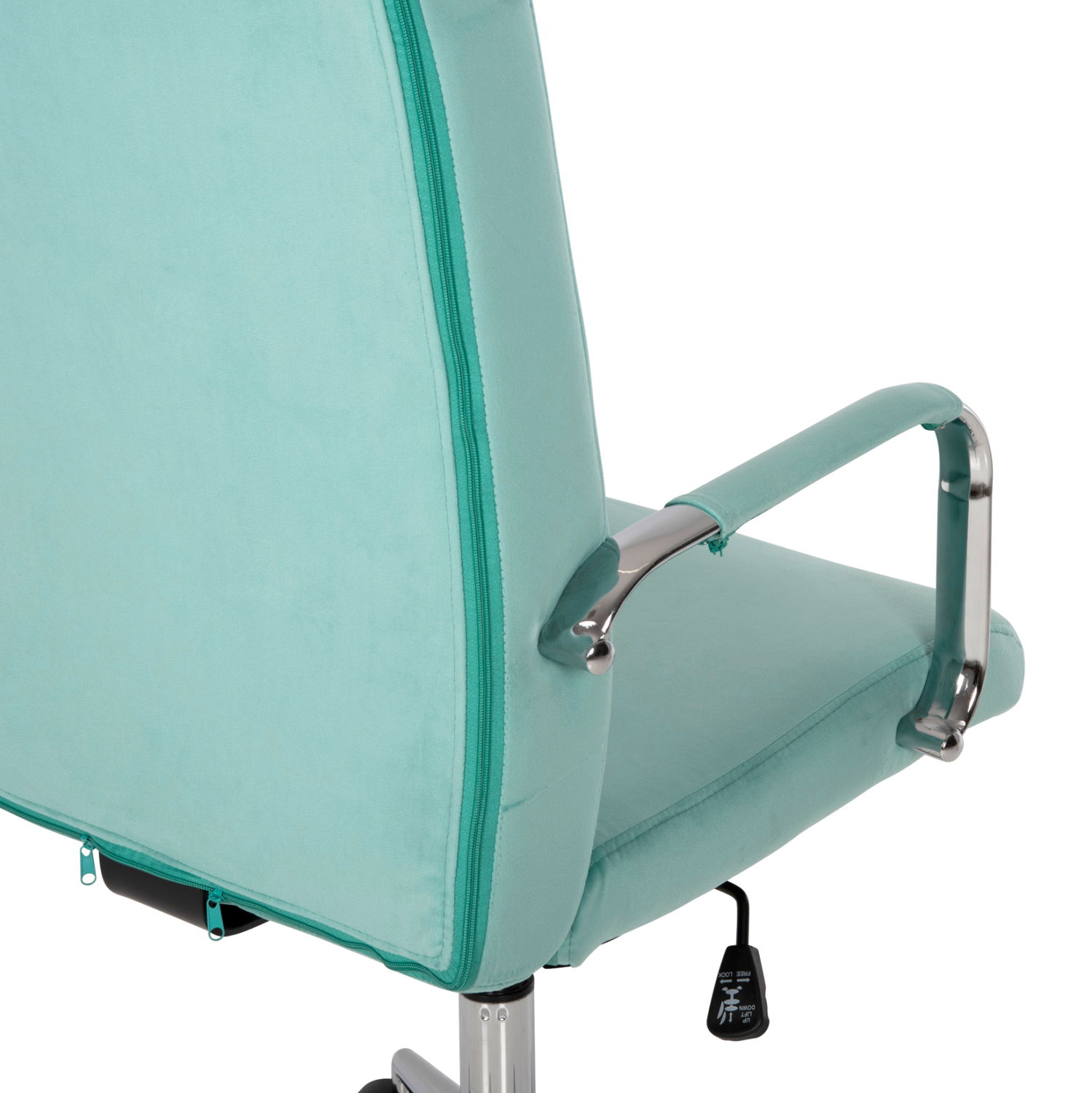 ΚΑΡΕΚΛΑ ΓΡΑΦΕΙΟΥ JOSEF HM1181.08 ΜΕΝΤΑ ΒΕΛΟΥΔΟ-INOX ΒΑΣΗ 58x61x105-113Yεκ. - Image 9