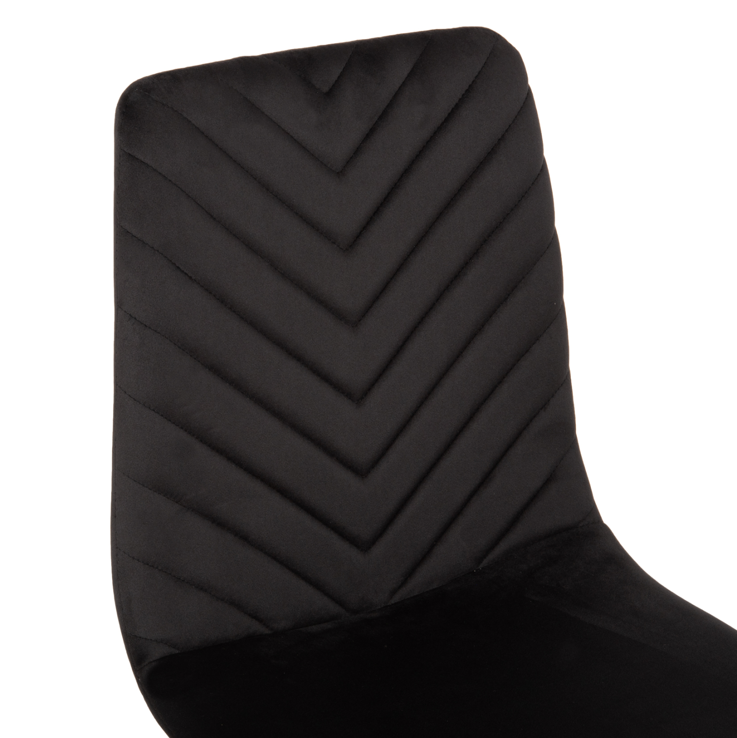 ΚΑΡΕΚΛΑ LATRELL HM8587.04 ΒΕΛΟΥΔΟ ΜΑΥΡΟ ΜΕ ΜΑΥΡΑ ΜΕΤΑΛΛΙΚΑ ΠΟΔΙΑ 43x54x88Υεκ. - Image 6