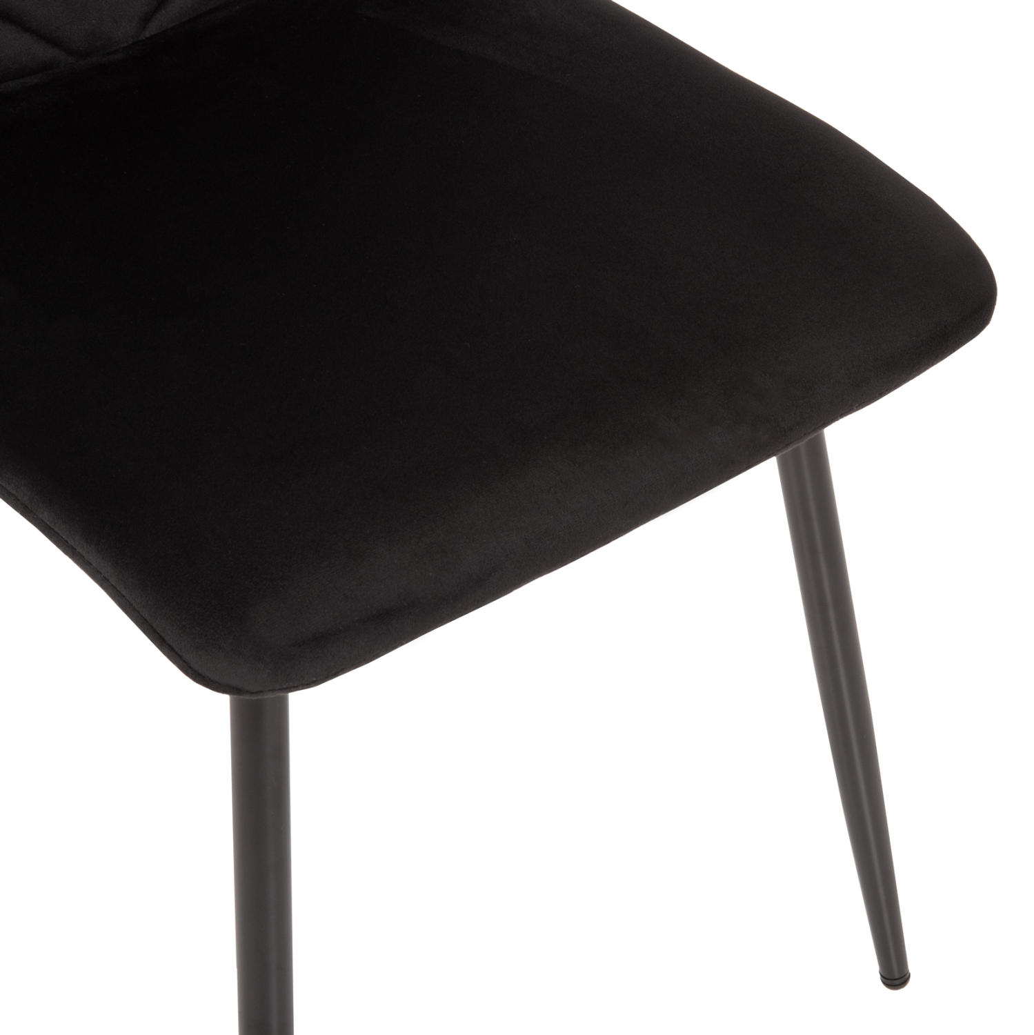 ΚΑΡΕΚΛΑ LATRELL HM8587.04 ΒΕΛΟΥΔΟ ΜΑΥΡΟ ΜΕ ΜΑΥΡΑ ΜΕΤΑΛΛΙΚΑ ΠΟΔΙΑ 43x54x88Υεκ. - Image 7