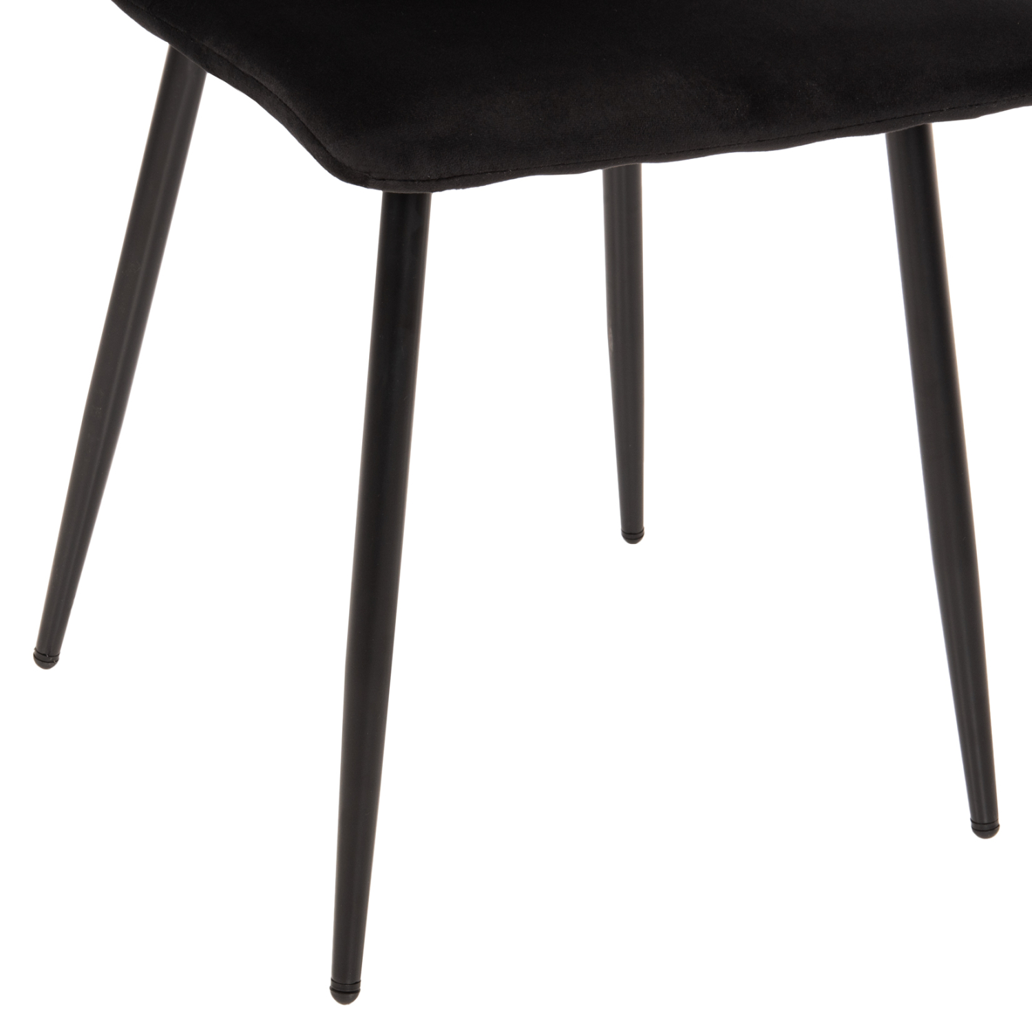 ΚΑΡΕΚΛΑ LATRELL HM8587.04 ΒΕΛΟΥΔΟ ΜΑΥΡΟ ΜΕ ΜΑΥΡΑ ΜΕΤΑΛΛΙΚΑ ΠΟΔΙΑ 43x54x88Υεκ. - Image 8