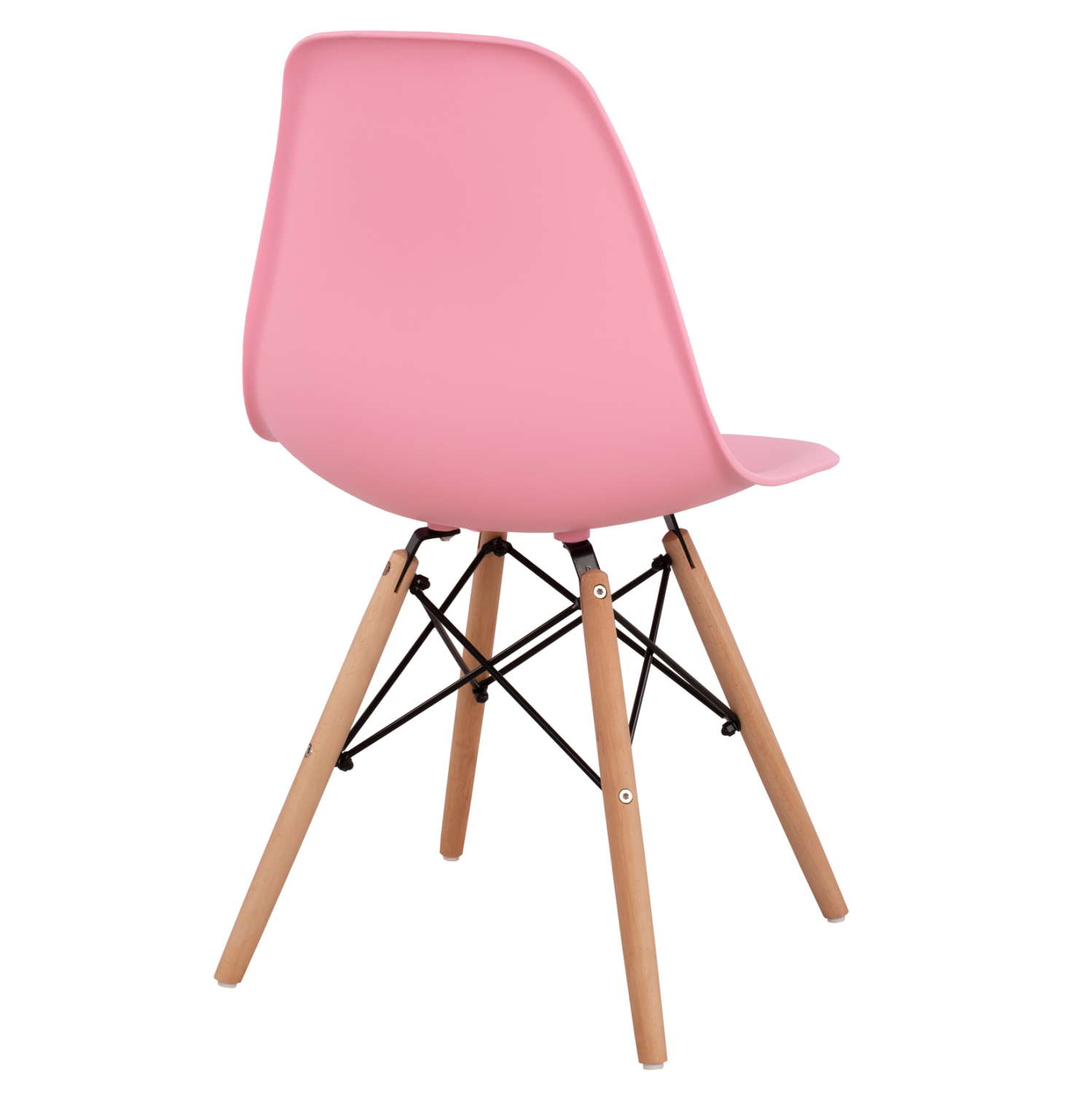 ΚΑΡΕΚΛΑ ΜΕ ΞΥΛΙΝΑ ΠΟΔΙΑ ΚΑΙ ΚΑΘΙΣΜΑ TWIST PP ΡΟΖ HM8460.05 46x50x82 εκ. - Image 4