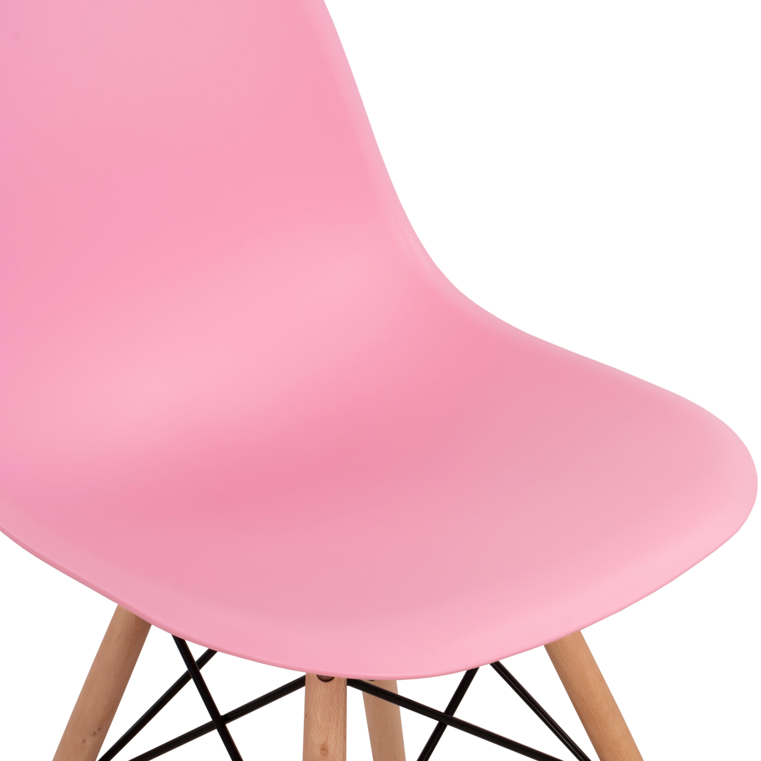 ΚΑΡΕΚΛΑ ΜΕ ΞΥΛΙΝΑ ΠΟΔΙΑ ΚΑΙ ΚΑΘΙΣΜΑ TWIST PP ΡΟΖ HM8460.05 46x50x82 εκ. - Image 6