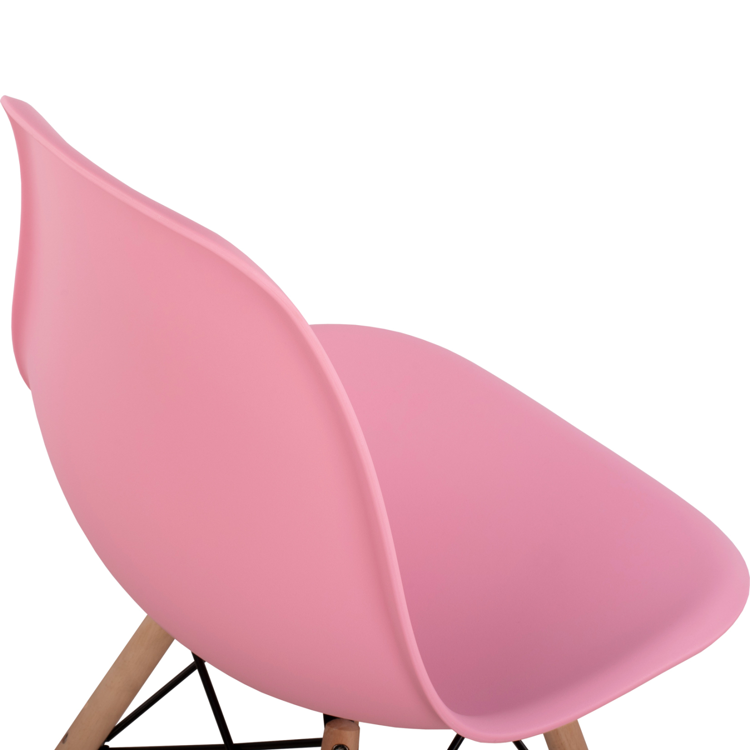 ΚΑΡΕΚΛΑ ΜΕ ΞΥΛΙΝΑ ΠΟΔΙΑ ΚΑΙ ΚΑΘΙΣΜΑ TWIST PP ΡΟΖ HM8460.05 46x50x82 εκ. - Image 7