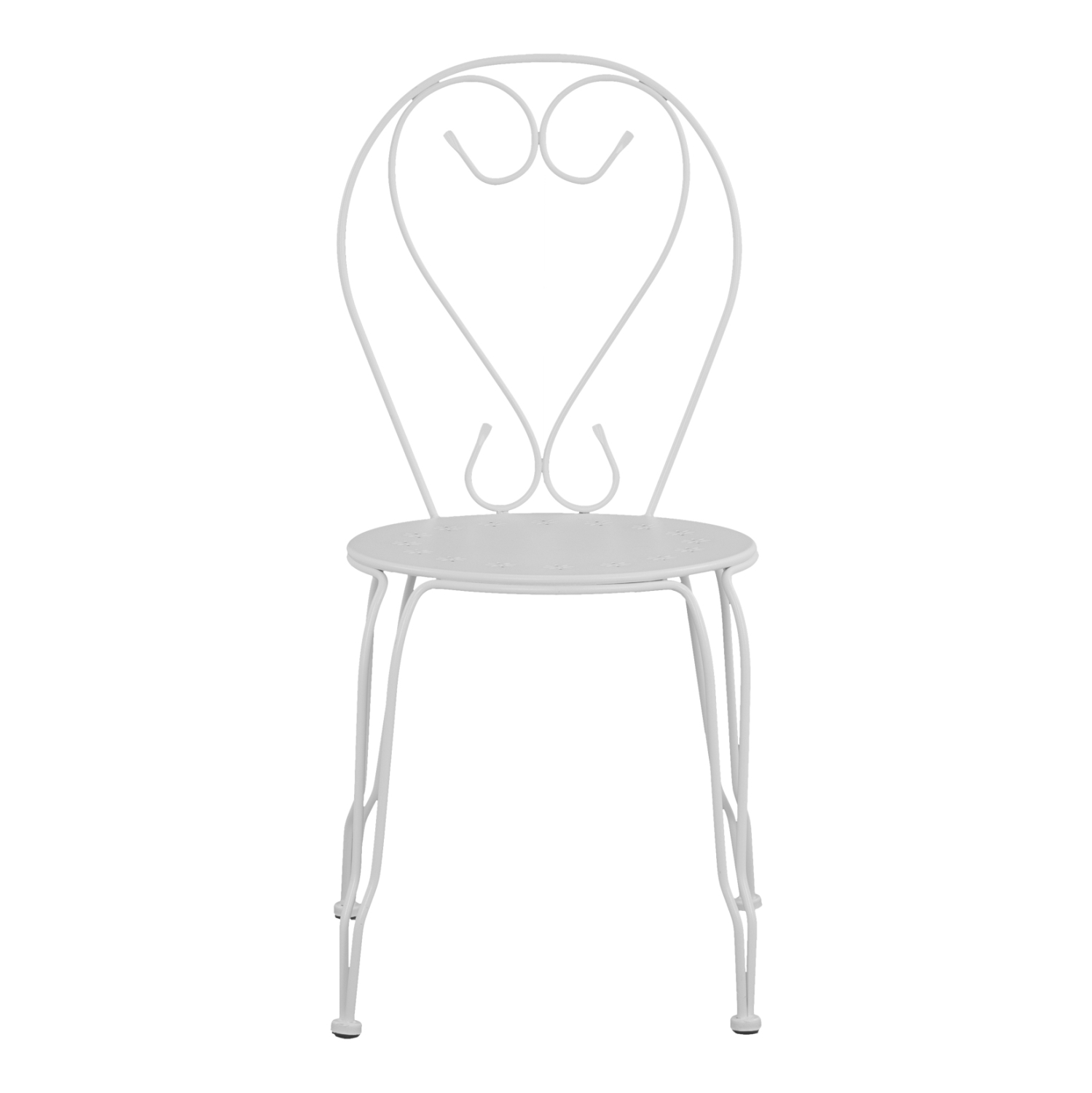 ΚΑΡΕΚΛΑ ΜΕΤΑΛΛΙΚΗ AMORE ΛΕΥΚΗ 42x48x90 εκ. HM5007.12 - Image 3