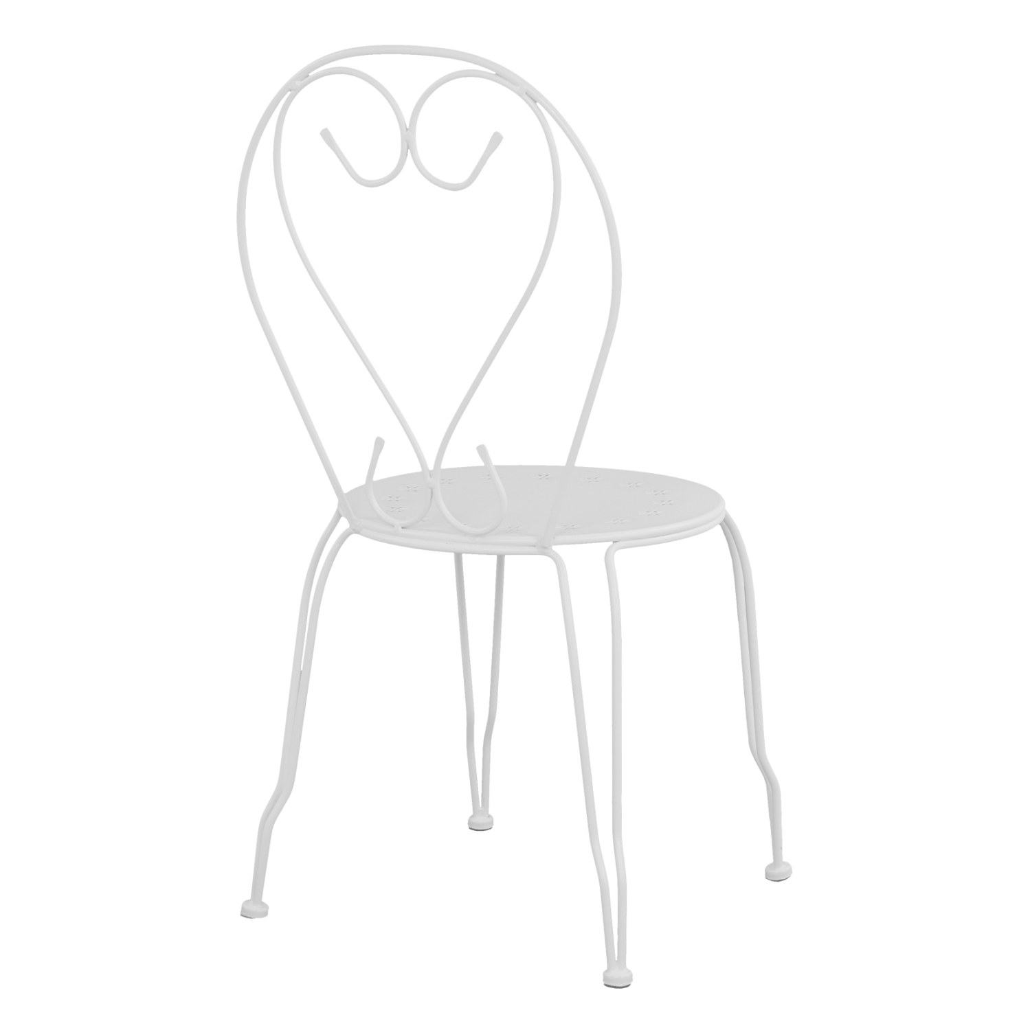 ΚΑΡΕΚΛΑ ΜΕΤΑΛΛΙΚΗ AMORE ΛΕΥΚΗ 42x48x90 εκ. HM5007.12 - Image 4