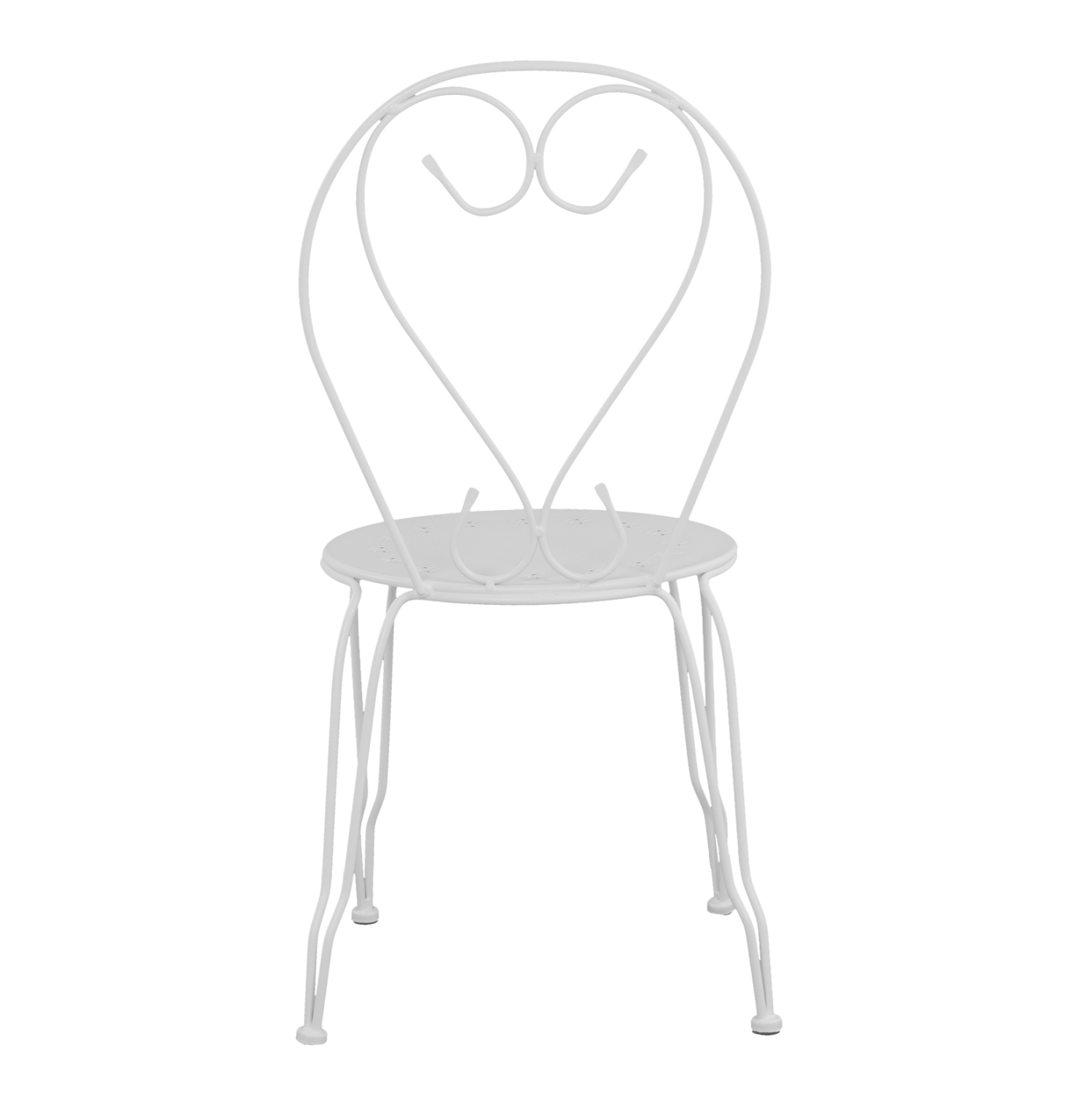 ΚΑΡΕΚΛΑ ΜΕΤΑΛΛΙΚΗ AMORE ΛΕΥΚΗ 42x48x90 εκ. HM5007.12 - Image 5