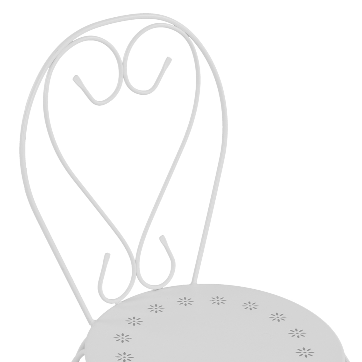 ΚΑΡΕΚΛΑ ΜΕΤΑΛΛΙΚΗ AMORE ΛΕΥΚΗ 42x48x90 εκ. HM5007.12 - Image 6