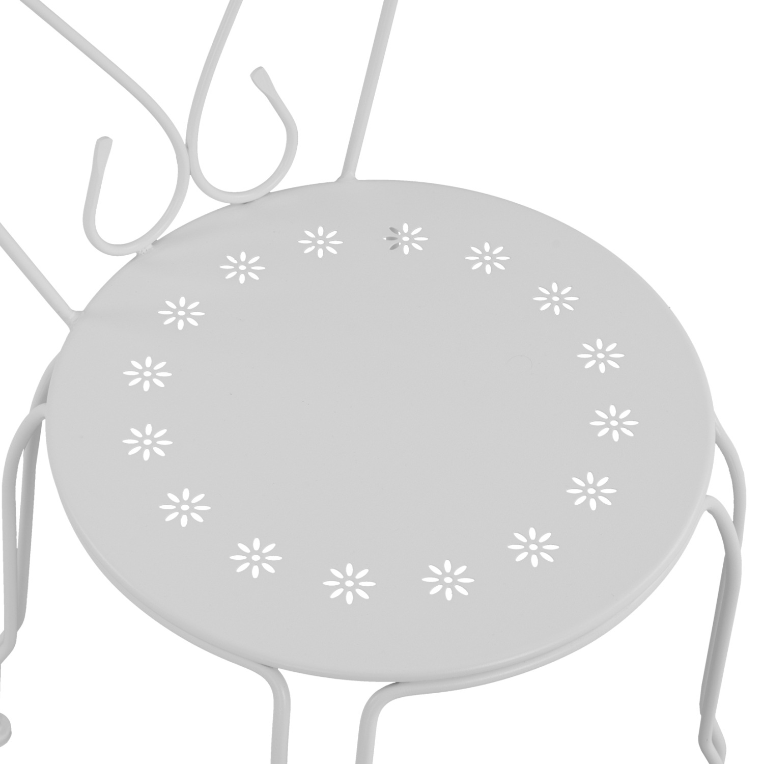 ΚΑΡΕΚΛΑ ΜΕΤΑΛΛΙΚΗ AMORE ΛΕΥΚΗ 42x48x90 εκ. HM5007.12 - Image 7