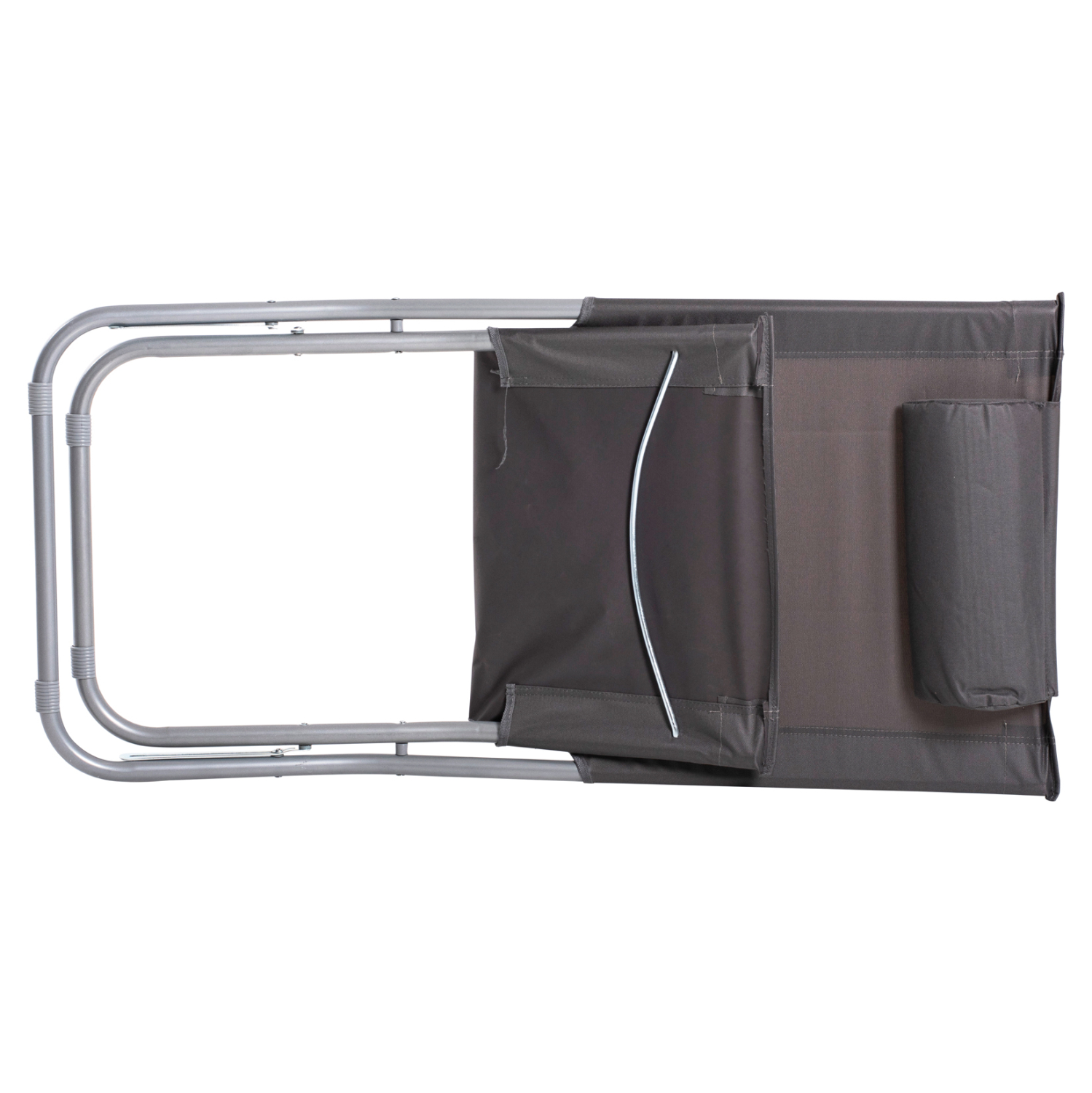 ΚΑΡΕΚΛΑΚΙ ΠΑΡΑΛΙΑΣ NALIN HM5150.01 ΜΕΤΑΛΛΙΚΟ ΨΗΛΗ ΠΛΑΤΗ ΜΕ ΥΦΑΣΜΑ ΓΚΡΙ 48x77,5x72Υ εκ. - Image 9