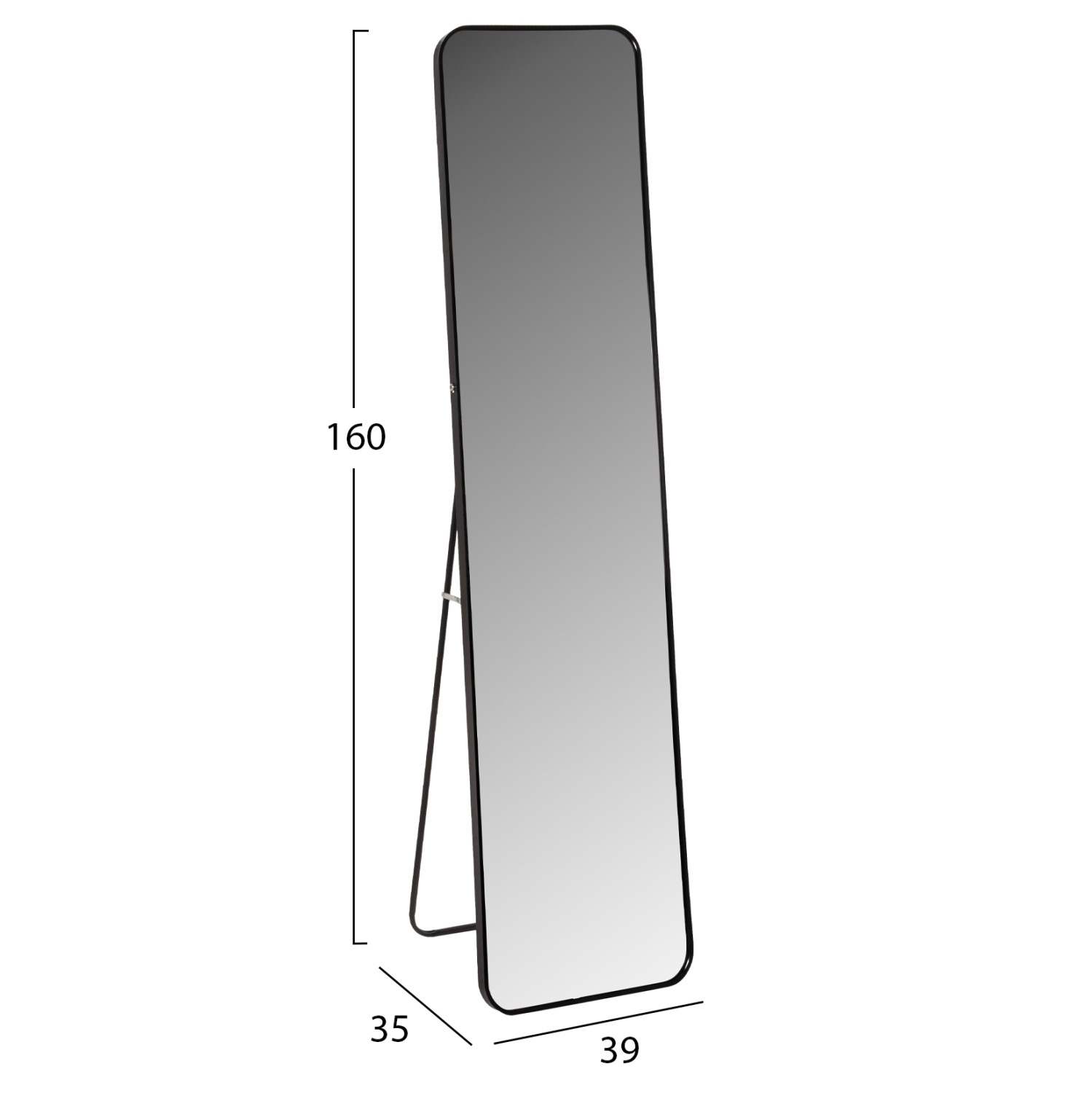 ΚΑΘΡΕΠΤΗΣ ΔΑΠΕΔΟΥ ΒOELY HM9577.01 ΣΚΕΛΕΤΟΣ ΑΛΟΥΜΙΝΙΟΥ ΣΕ ΜΑΥΡΟ ΧΡΩΜΑ 40x35x160Υεκ. - Image 2