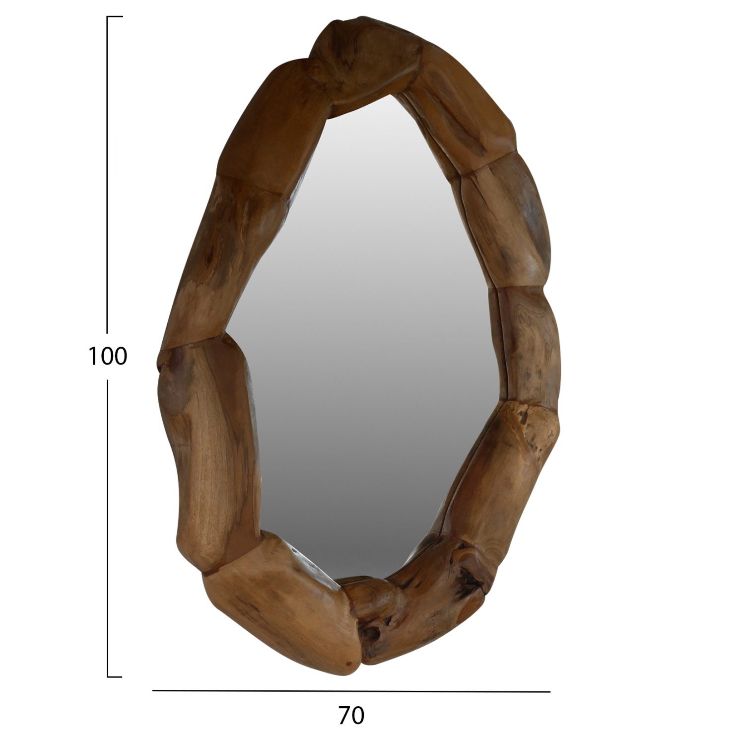 ΚΑΘΡΕΠΤΗΣ HM9359 ΑΠΟ ΜΑΣΙΦ ΞΥΛΟ ΤEAK ΦΥΣΙΚΟ 100x70YΕΚ. - Image 2