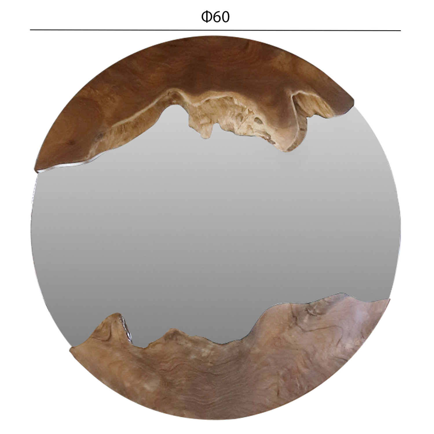 ΚΑΘΡΕΠΤΗΣ HM9360 ΑΠΟ ΜΑΣΙΦ ΞΥΛΟ ΤEAK ΦΥΣΙΚΟ 60x5ΕΚ. - Image 2