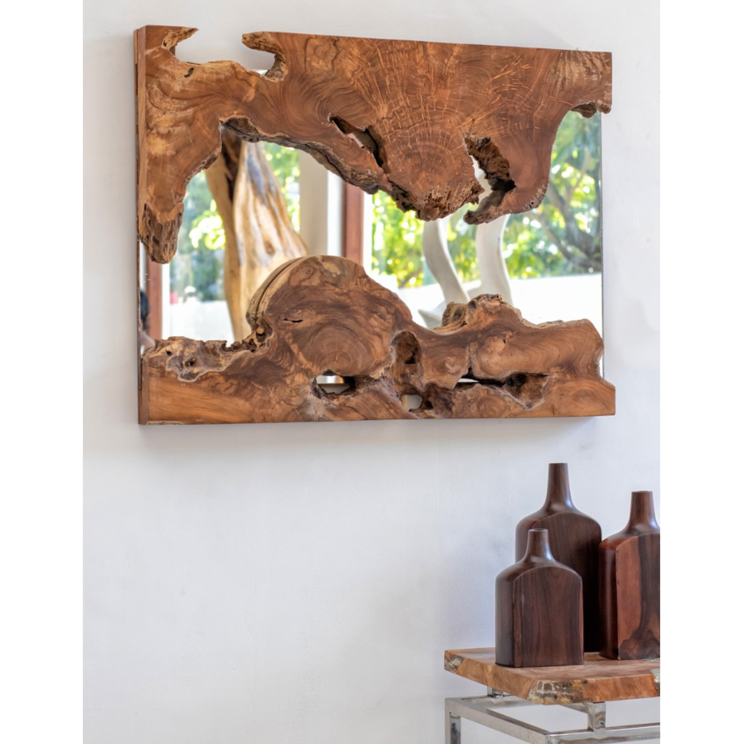 ΚΑΘΡΕΠΤΗΣ HM9361 ΑΠΟ ΜΑΣΙΦ ΞΥΛΟ ΤEAK ΦΥΣΙΚΟ 62X62X5ΕΚ. - Image 3